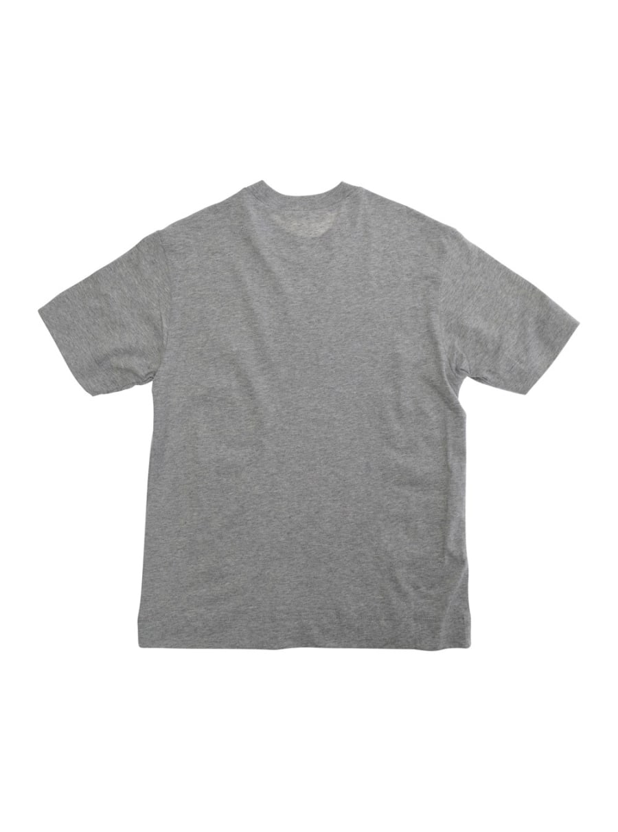 Marni kids T-shirt girocollo con maxi stampa sul fronte in cotone grigia bambino, view 2