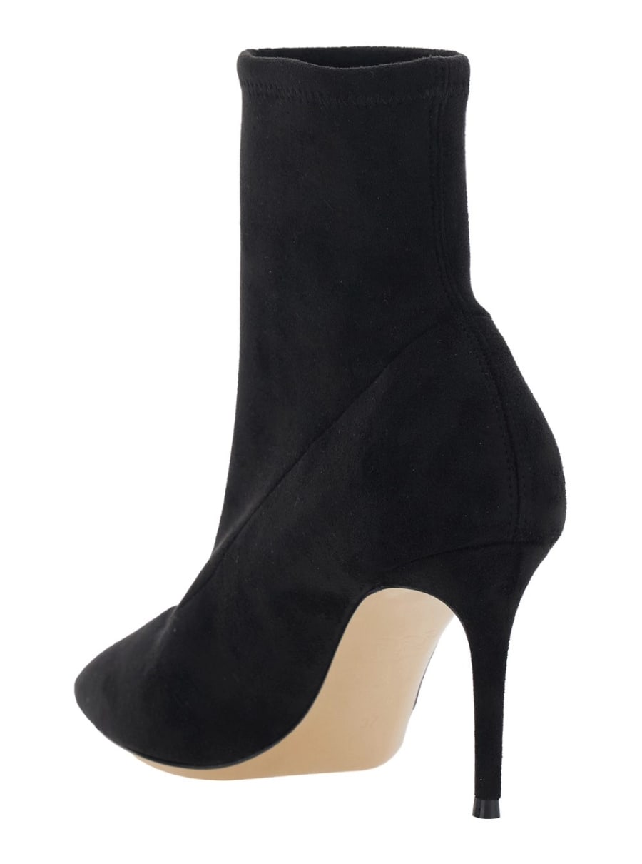 Casadei Stivaletti 'JULIA' con design a punta in eco-suede neri donna, view 3