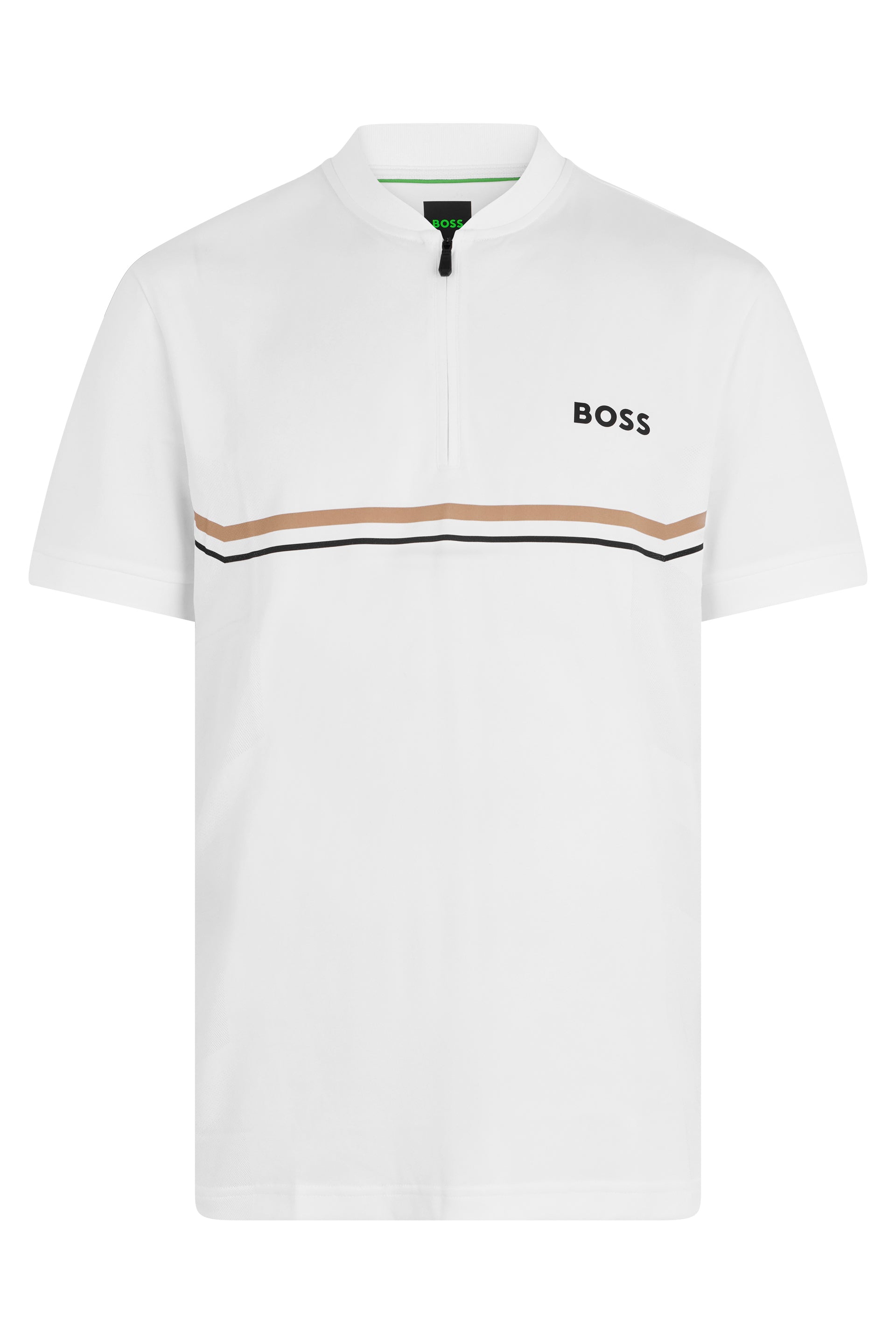 Boss T-shirt in jersey con zip