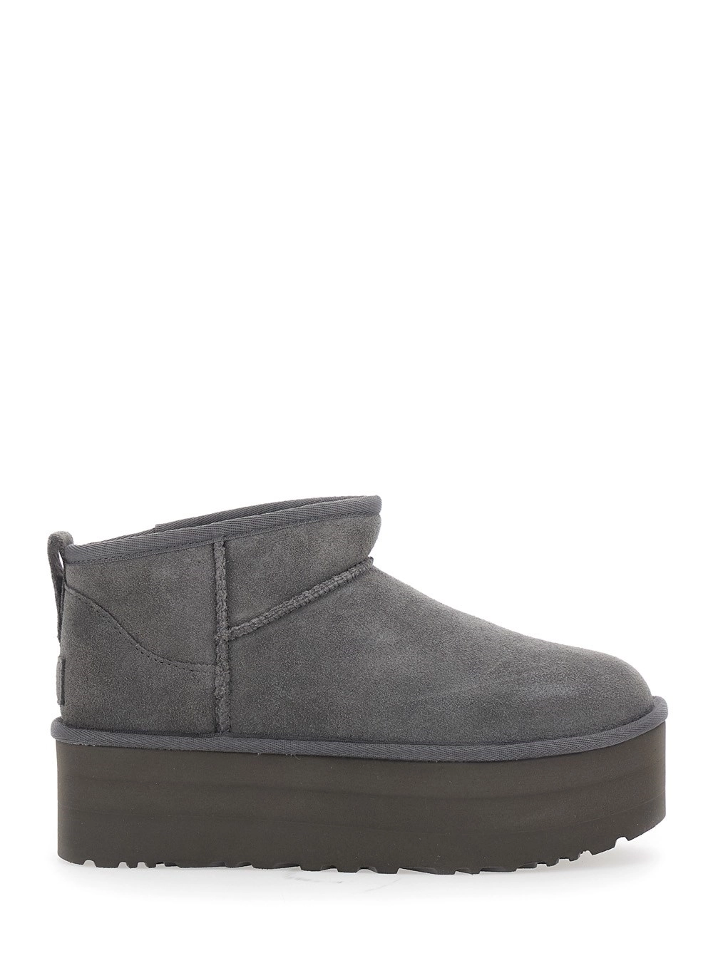 UGG Stivali Pull On 'Ultra Mini Classic' in Suede Grigi Donna