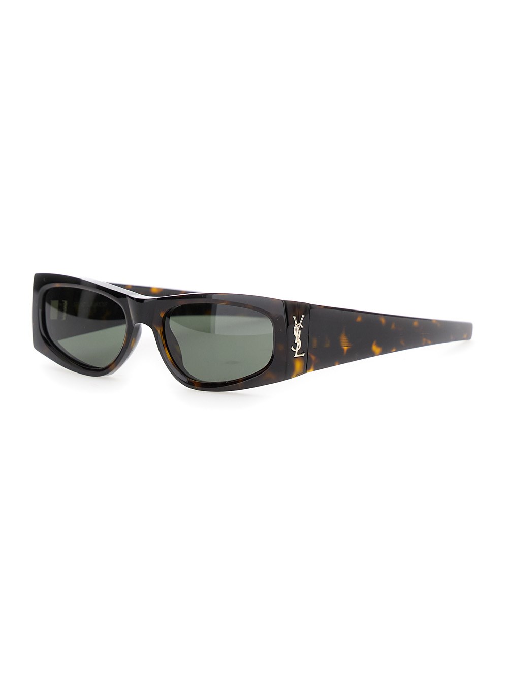 Saint Laurent Occhiali da Sole 'YSL SL M140' con Cassandre in Acetato Tartarugato Marrone Donna