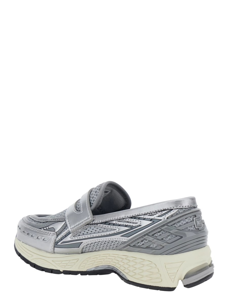 New Balance Sneakers 'LIFESTYLE' con Suola in Gomma e logo sul fronte in Pelle e Tessuto color argento Unisex, view 3