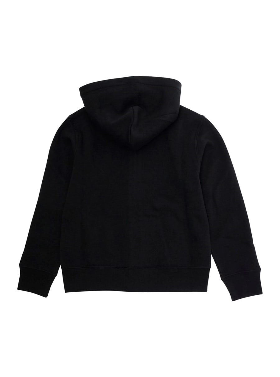Polo ralph lauren kids Felpa con Cappuccio e Ricamo Cavallino sul Fronte in Misto Cotone Nera Bambino, view 2