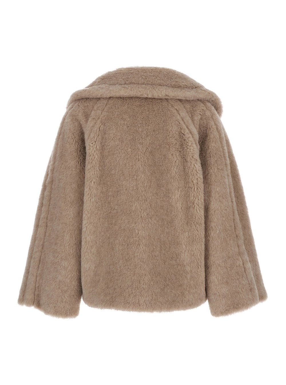 Max Mara Giubbotto 'Cambusa' Doppiopetto con Revers Classici Ampi in Pelliccia Beige Donna, view 2