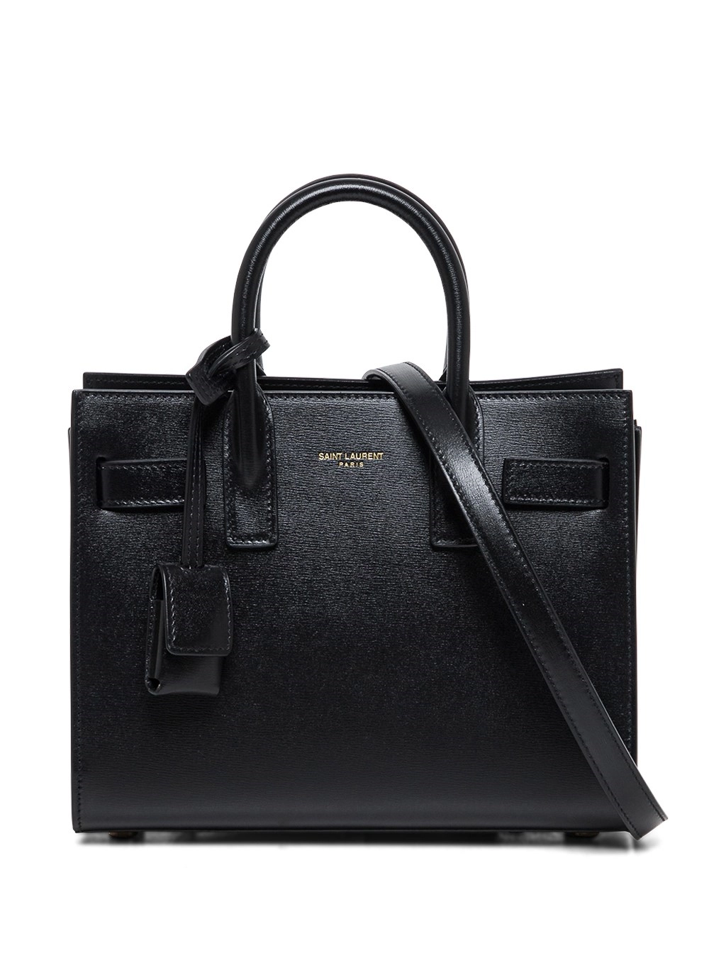 Saint Laurent Borsa a Mano Nano Sac Du Jour in Pelle Nera Saint Laurent Donna