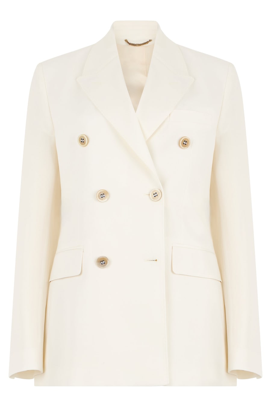 Golden Goose Blazer doppiopetto avorio con bottoni metallici eleganti