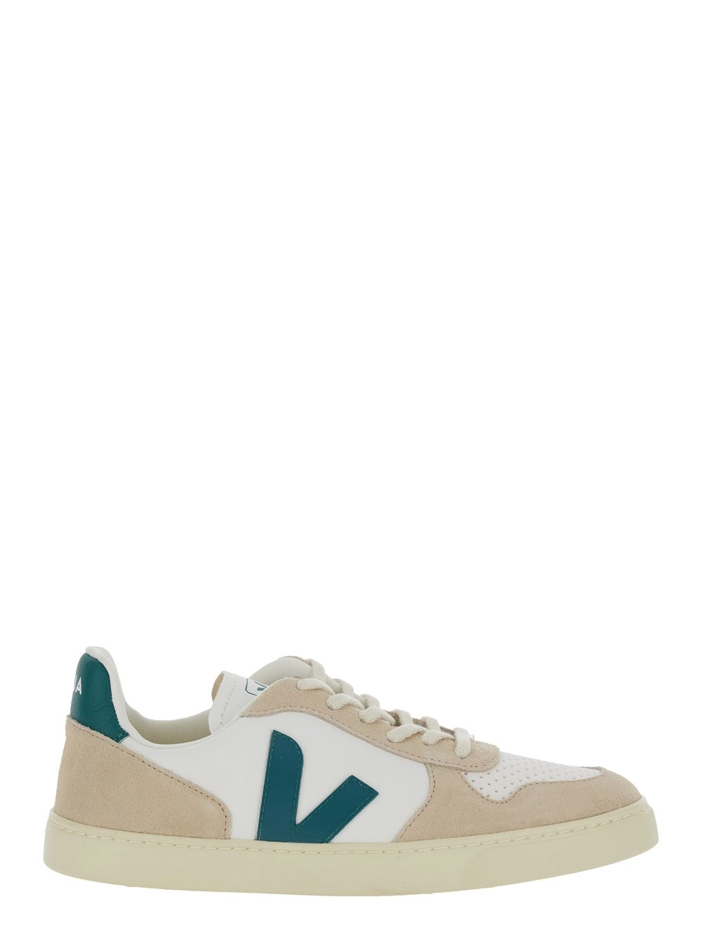 Veja kids Sneakers 'SMALL V-10' Bianco con dettaglio in pelle in pelle Donna