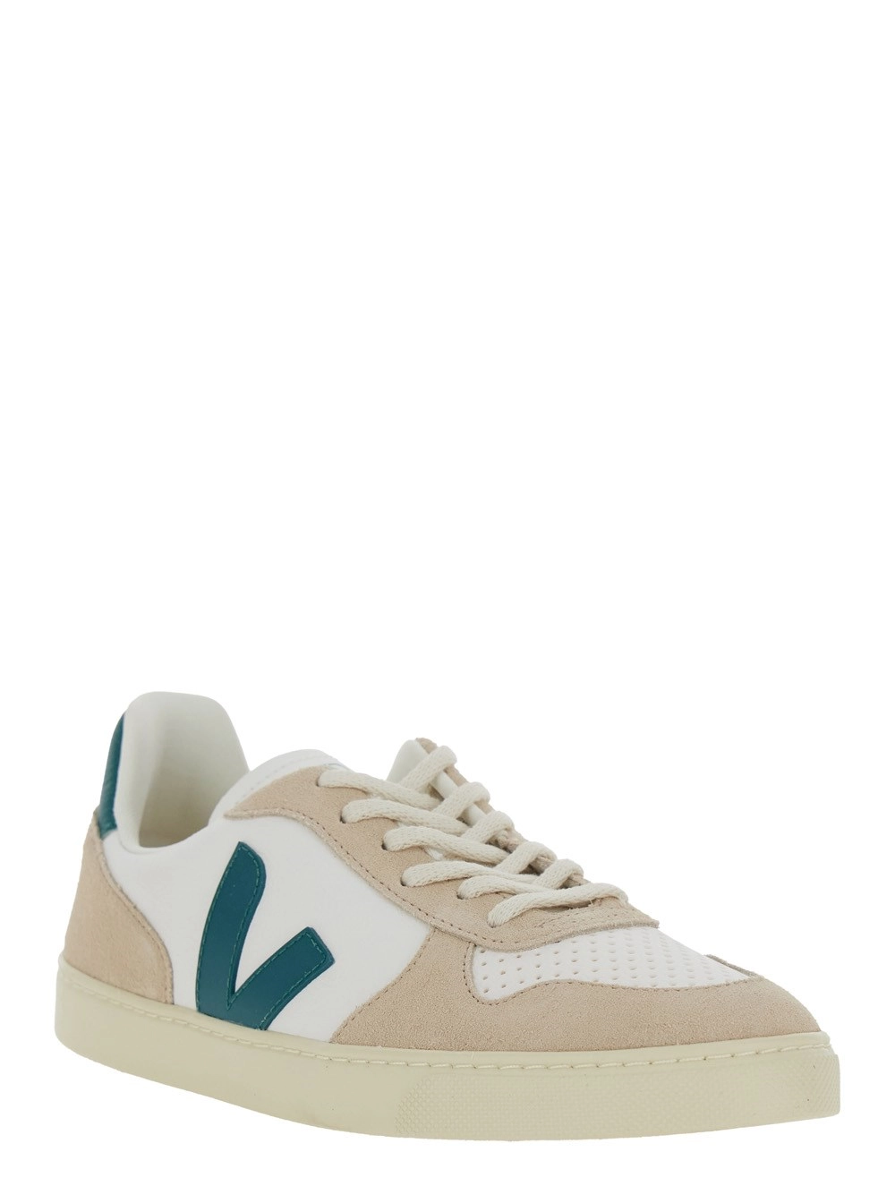 Veja kids Sneakers 'SMALL V-10' Bianco con dettaglio in pelle in pelle Donna, view 2