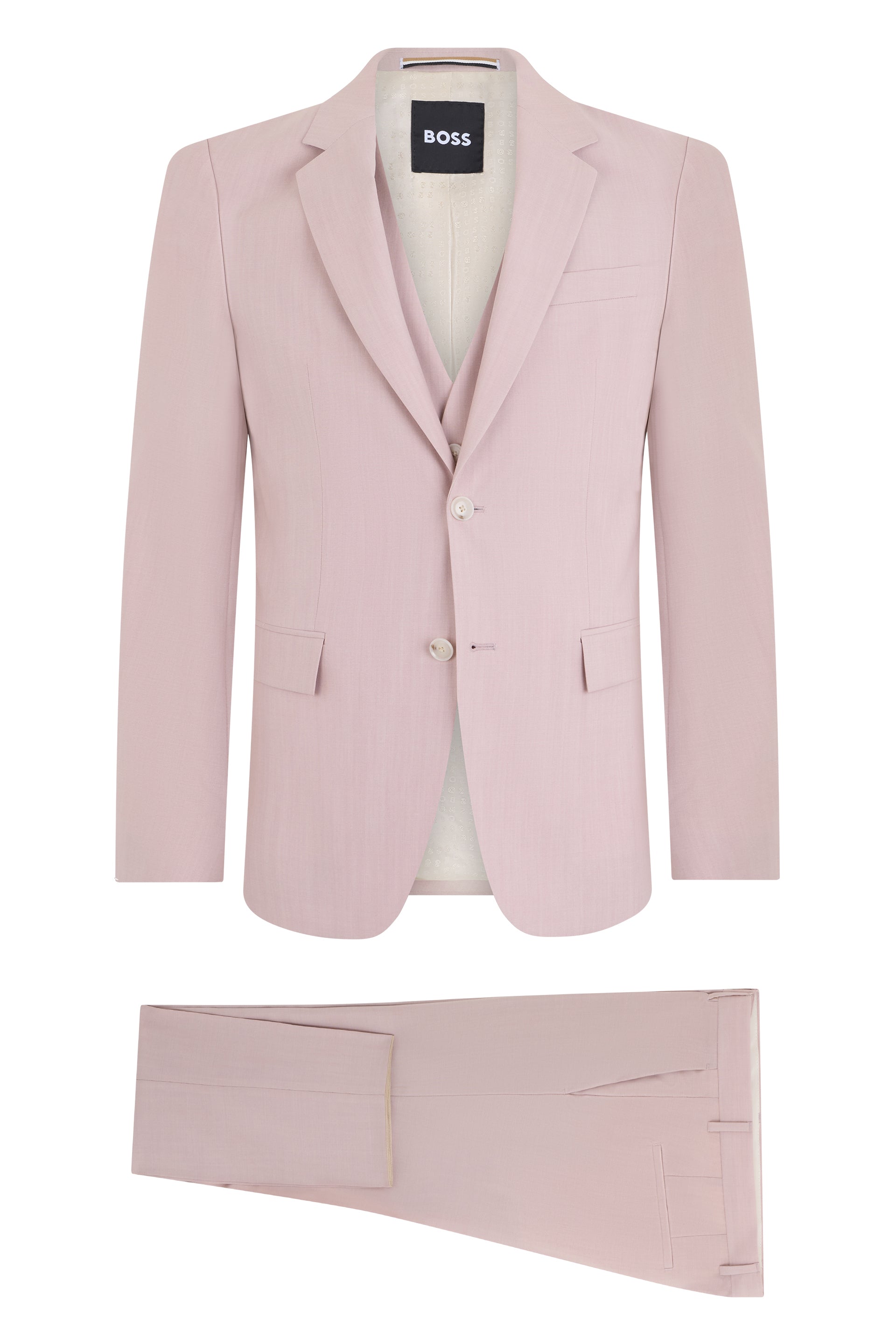 Boss Abito tre pezzi slim fit in lana vergine