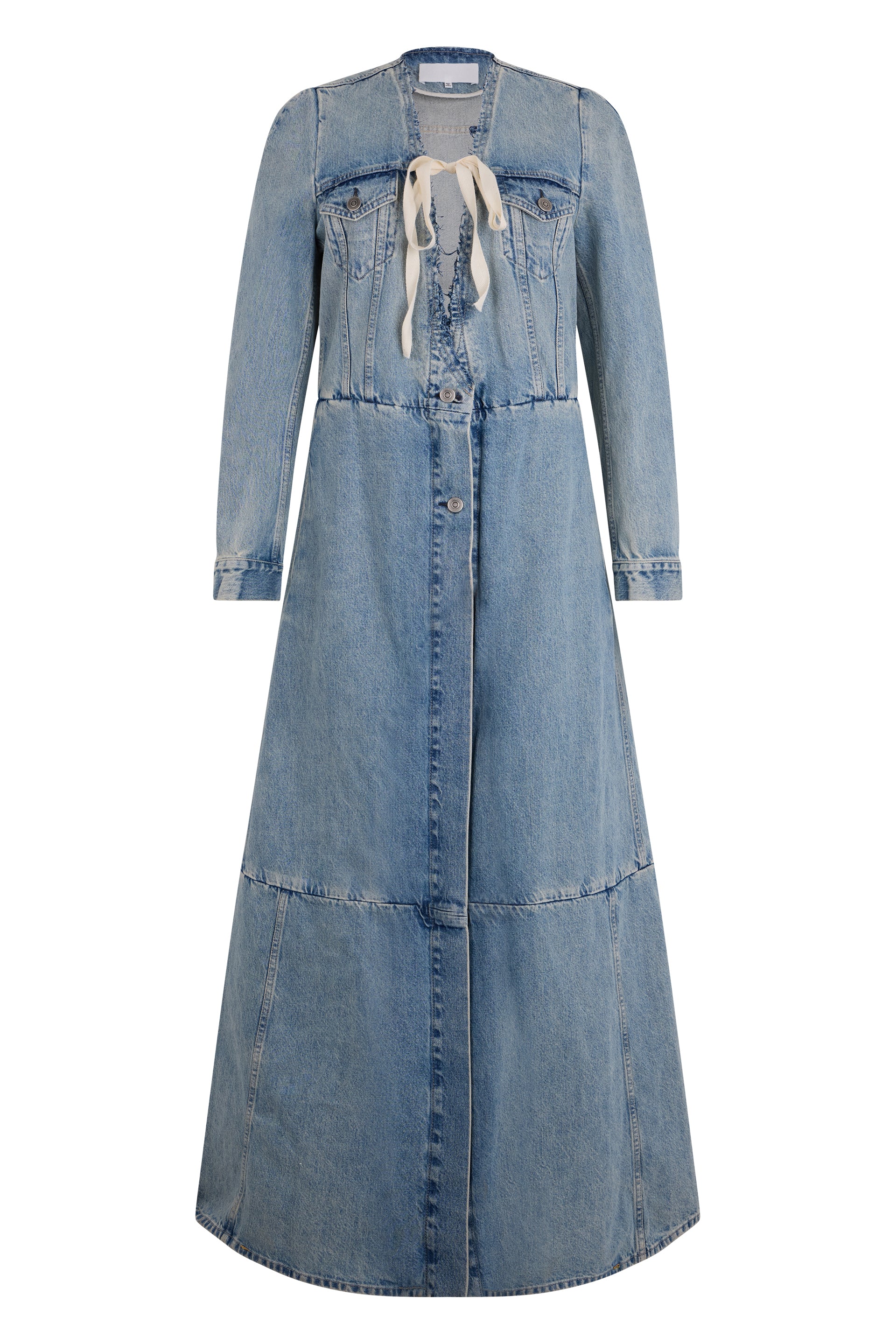 Maison Margiela Cappotto lungo in denim patchwork