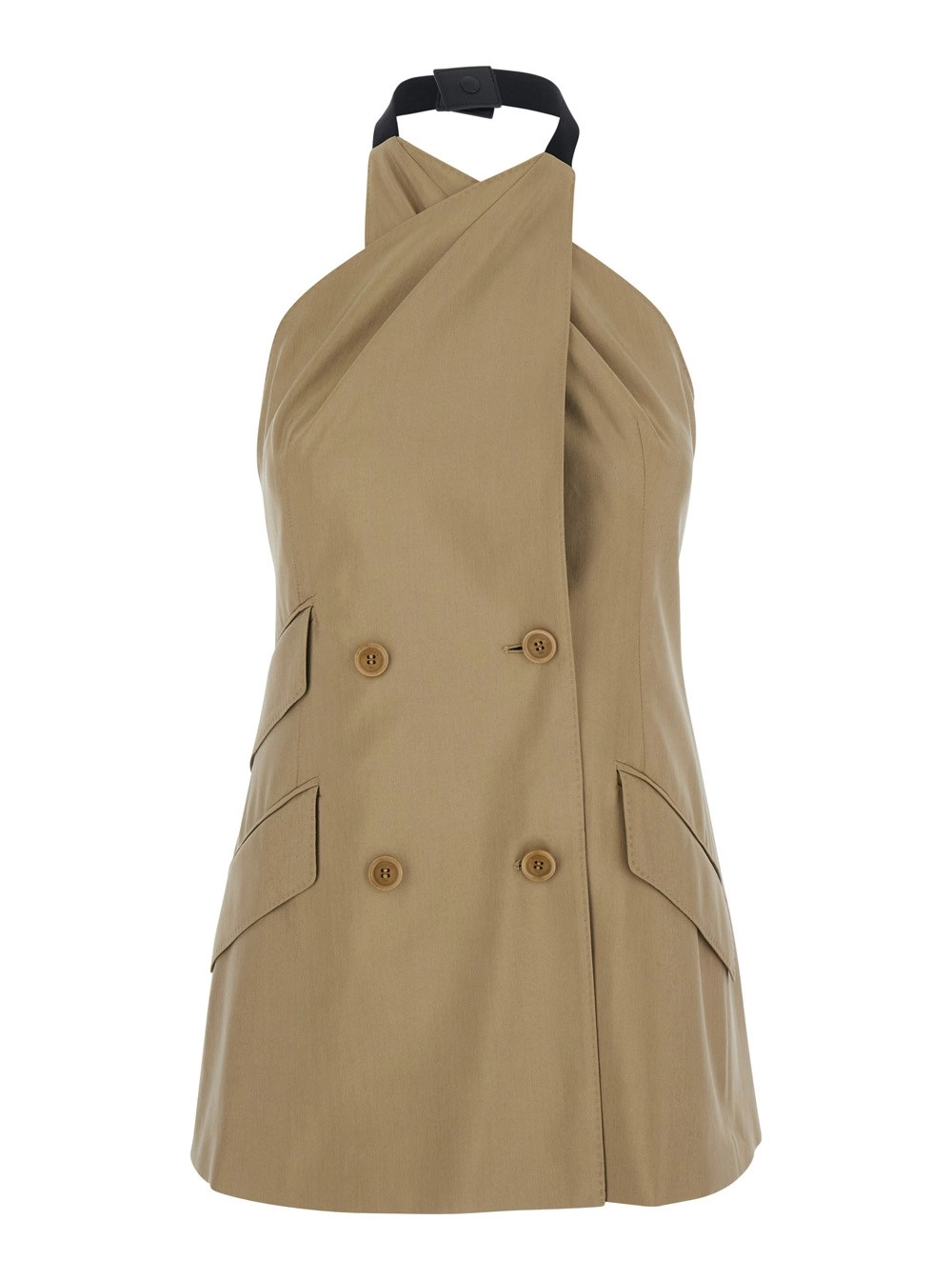Max Mara MXSNURAGHE Beige Giacca con Chiusura Frontale in Lana e Seta Donna