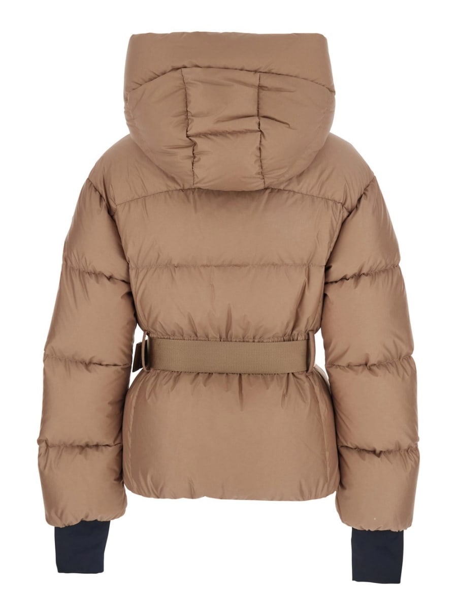Moncler grenoble Piumino 'Nisene' con Cintura con Fibbia sul Fronte e Patch Logo sulla Manica in Tessuto Tecnico Rosa Donna, view 2
