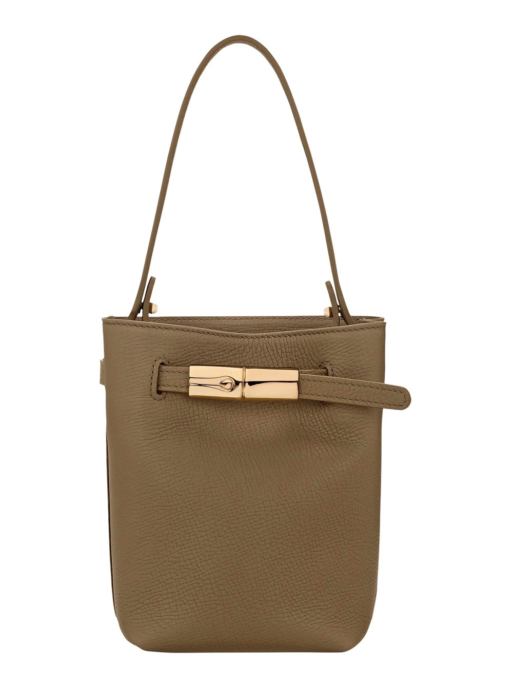 Longchamp Borsa Mini 'Le Smart Flow' con Placca Logo sul Fronte e Tracolla Regolabile e Removibile in Pelle Verde Donna