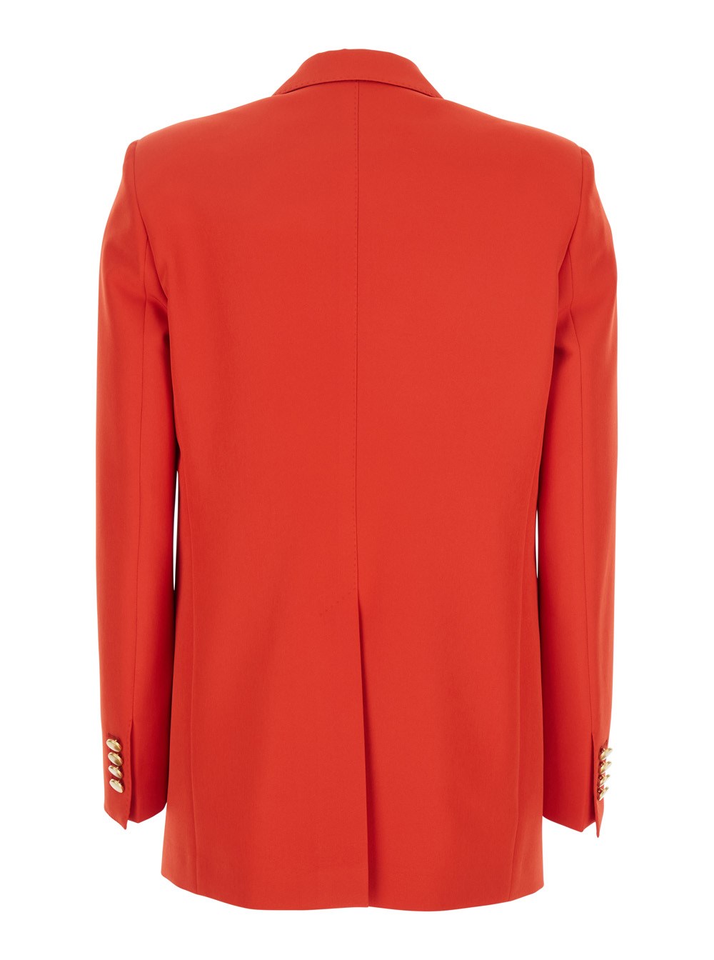 Tagliatore Giacca Doppiopetto con Revers Classici in Tessuto Tecnico Rossa Donna, view 2
