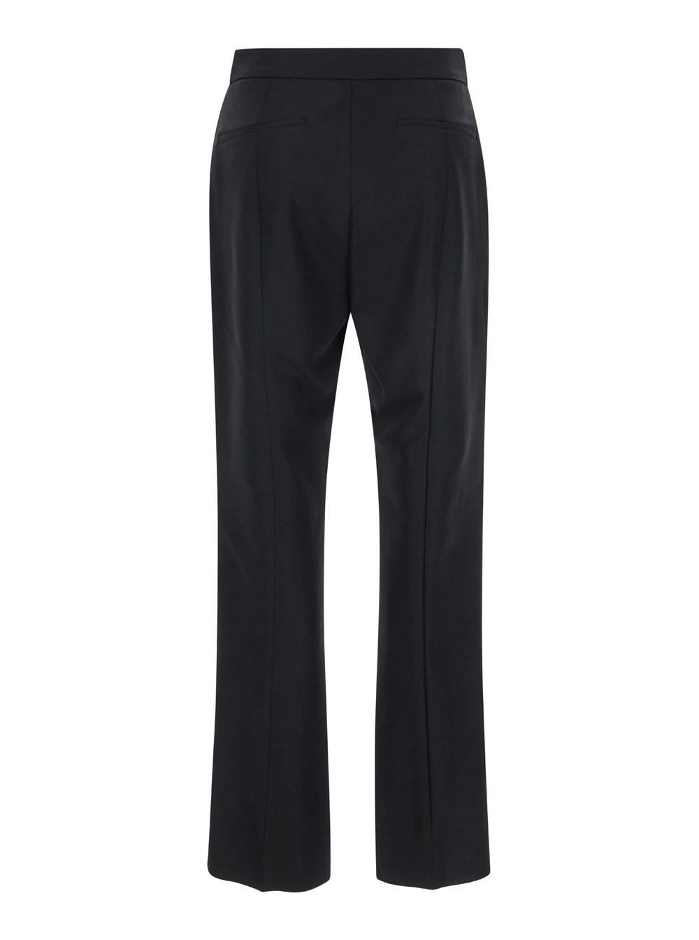Gucci Pantalone Svasato con Pences in Lana Nero Donna, view 2