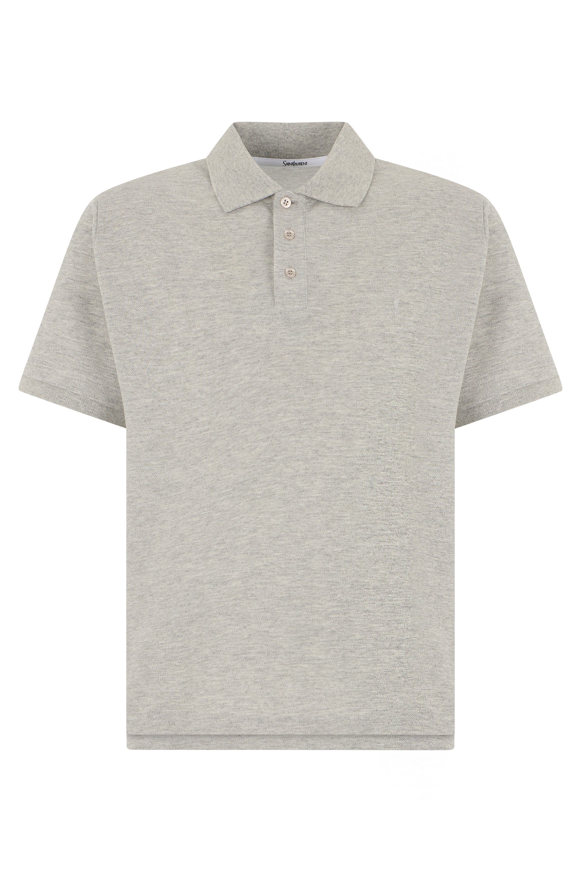 Saint Laurent Polo in cotone a maniche corte