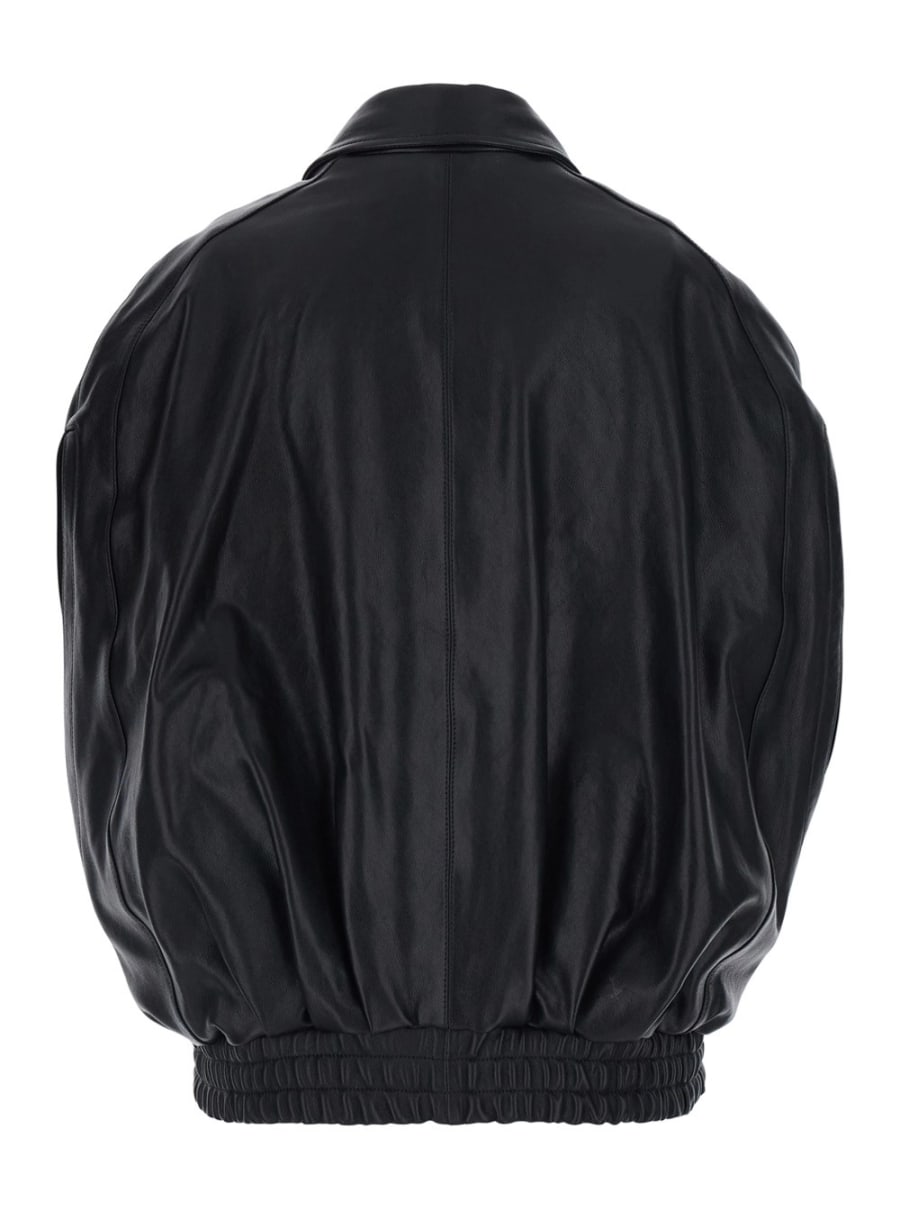 Arma Giubbotto smanicato 'BINA' con orlo elasticizzato in eco-Pelle Nero Donna, view 2