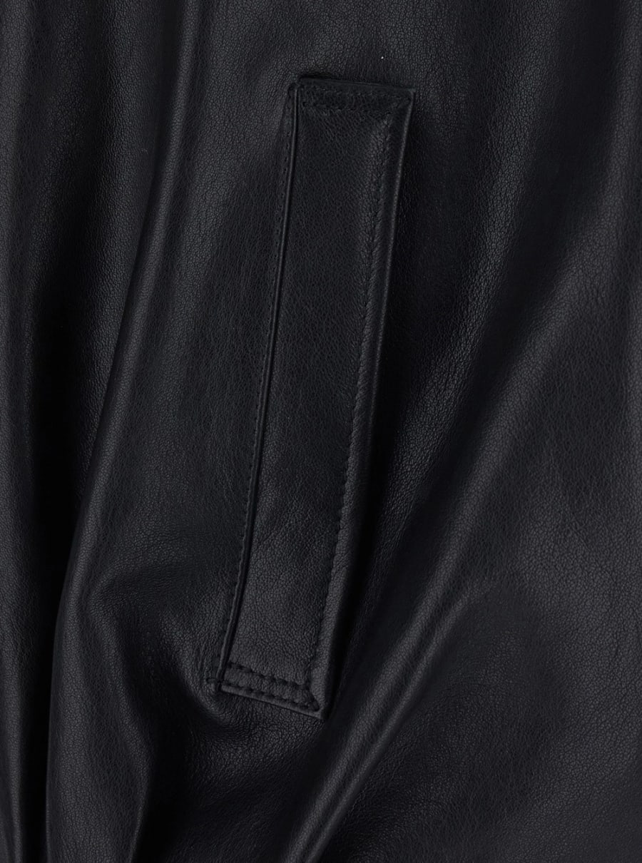 Arma Giubbotto smanicato 'BINA' con orlo elasticizzato in eco-Pelle Nero Donna, view 3