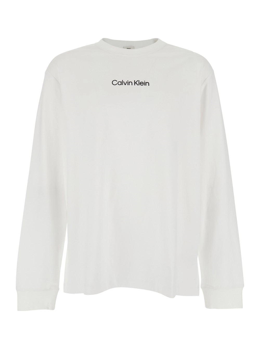 Calvin klein T-shirt girocollo 'CALVIN KLEIN' con logo sul fronte in Cotone Bianco Uomo
