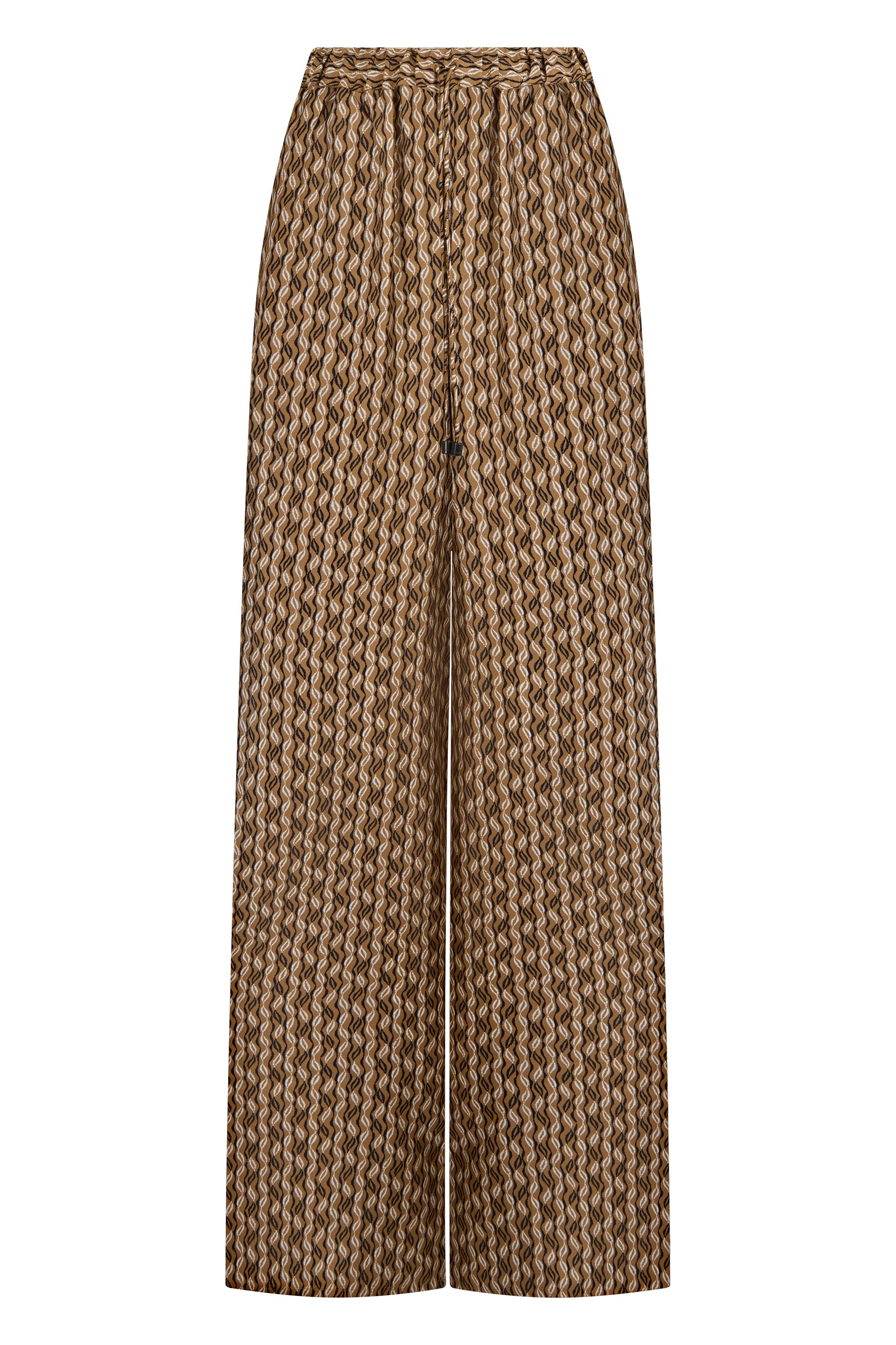 Max Mara Pantaloni stampati a gamba ampia in seta