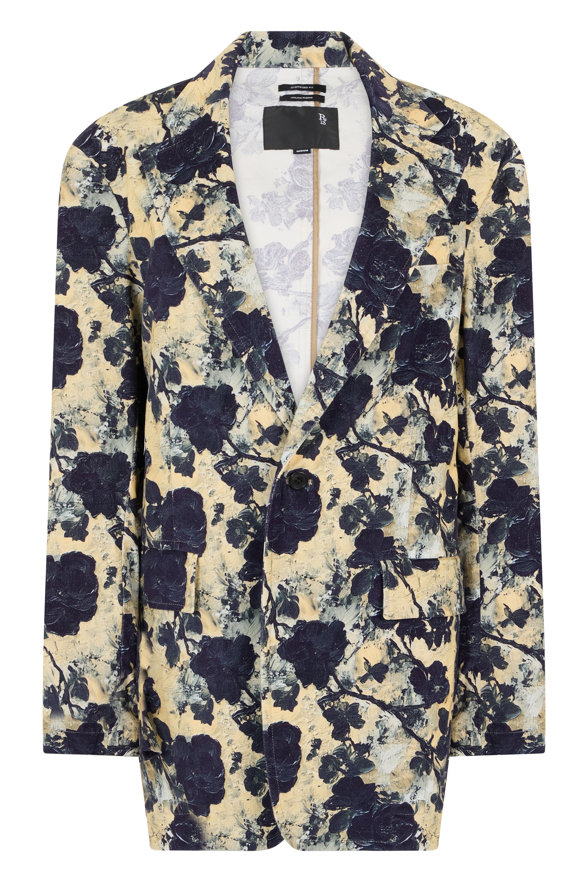 R13 Blazer floreale in cotone