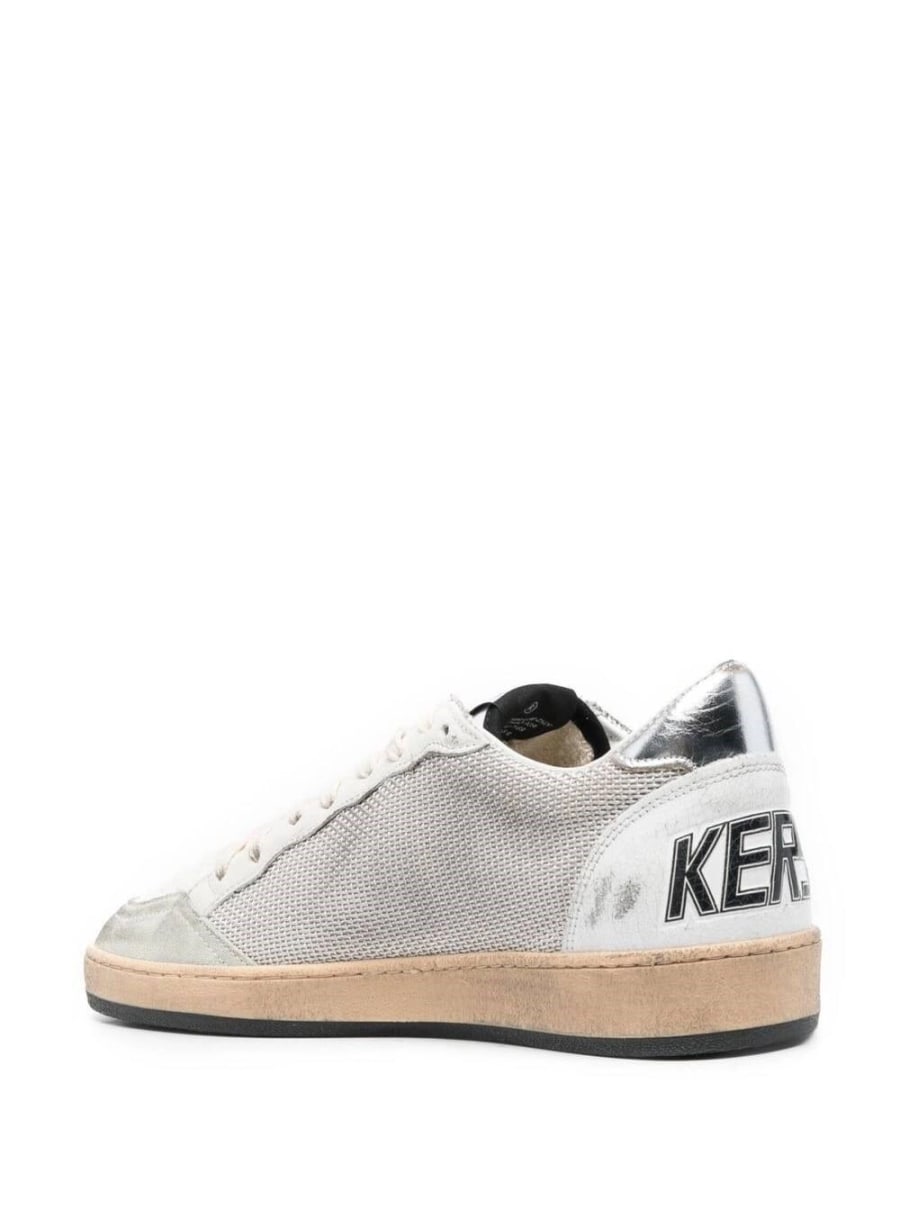 Golden Goose Sneakers BALLSTAR con pelle e tessuto tecnico grigie unisex, view 3