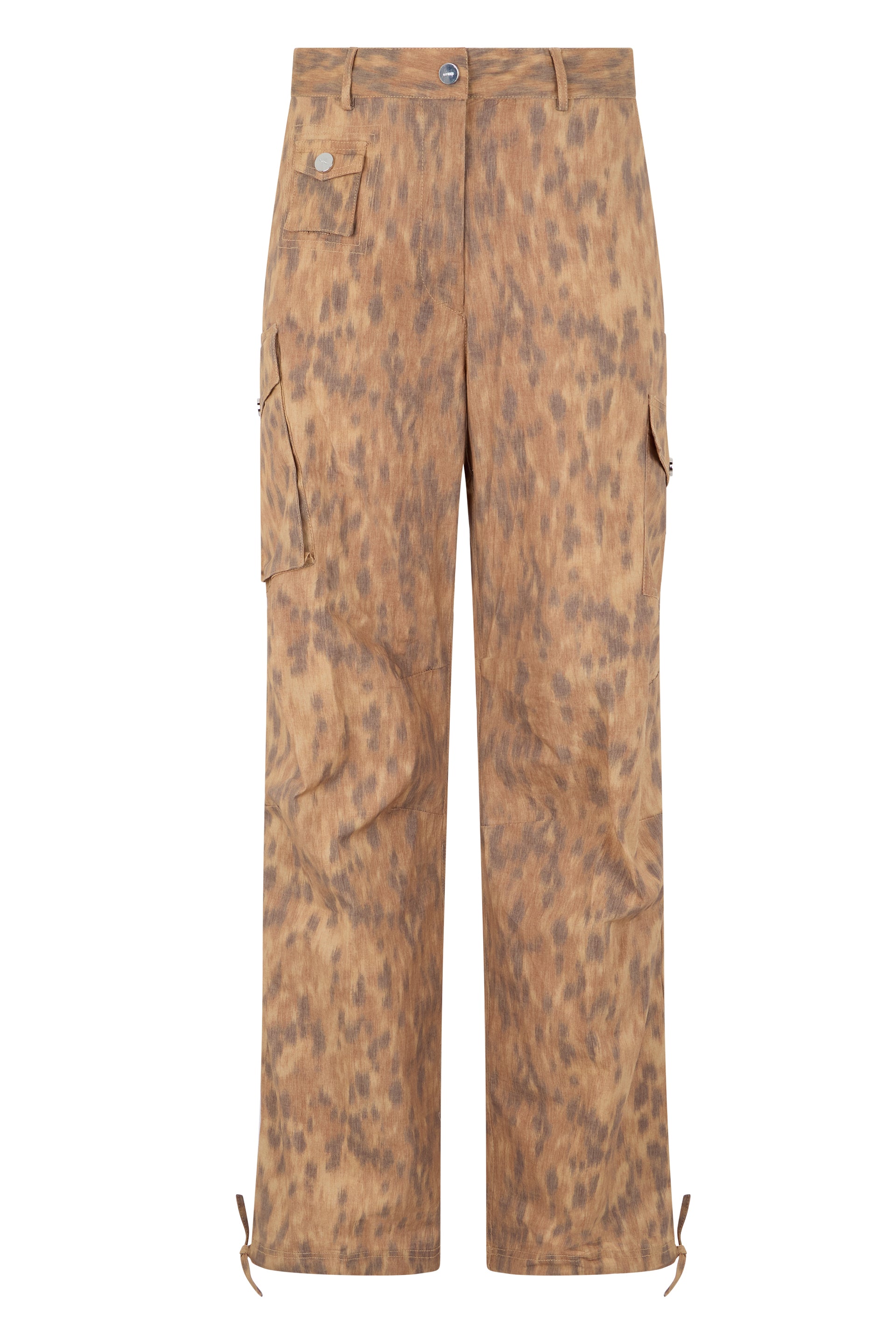 Ganni Pantaloni cargo in cotone stampato