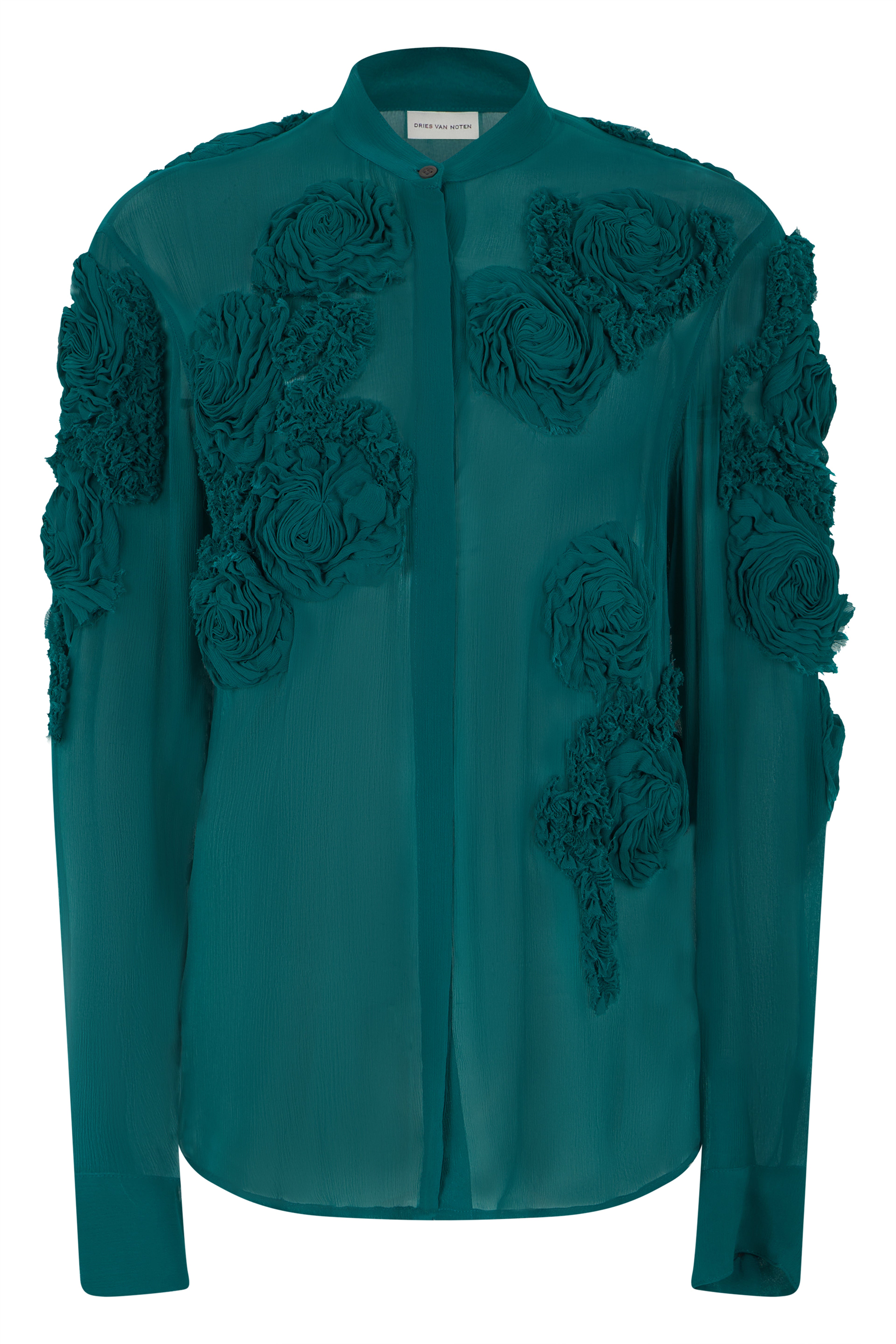 Dries Van Noten Camicia con ricami floreali
