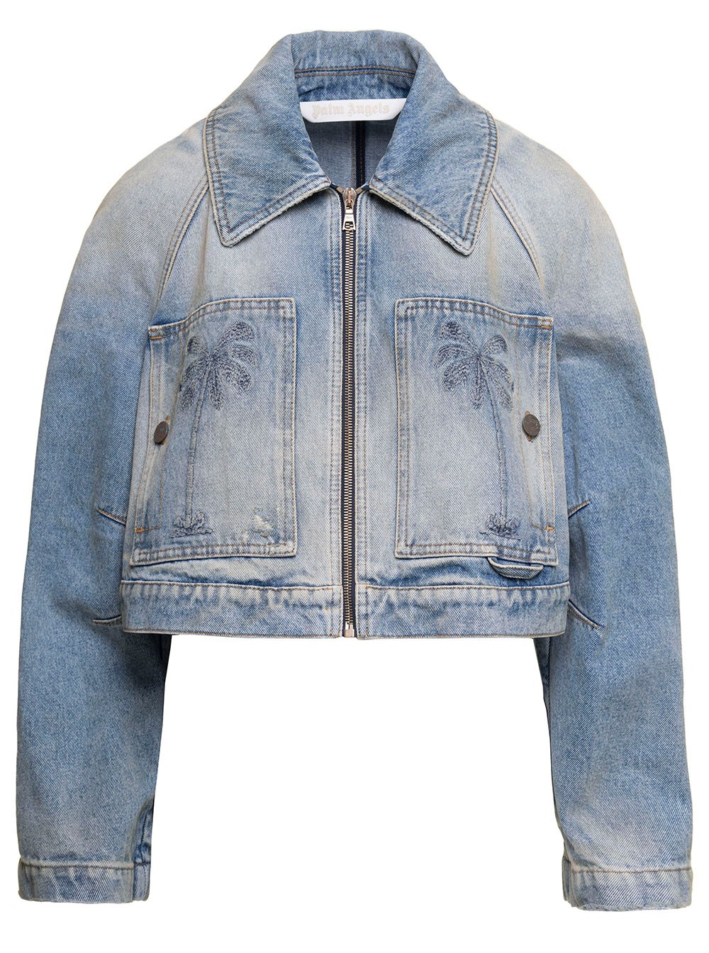 Palm Angels PARIS LW CROPPED DENIM JACKET