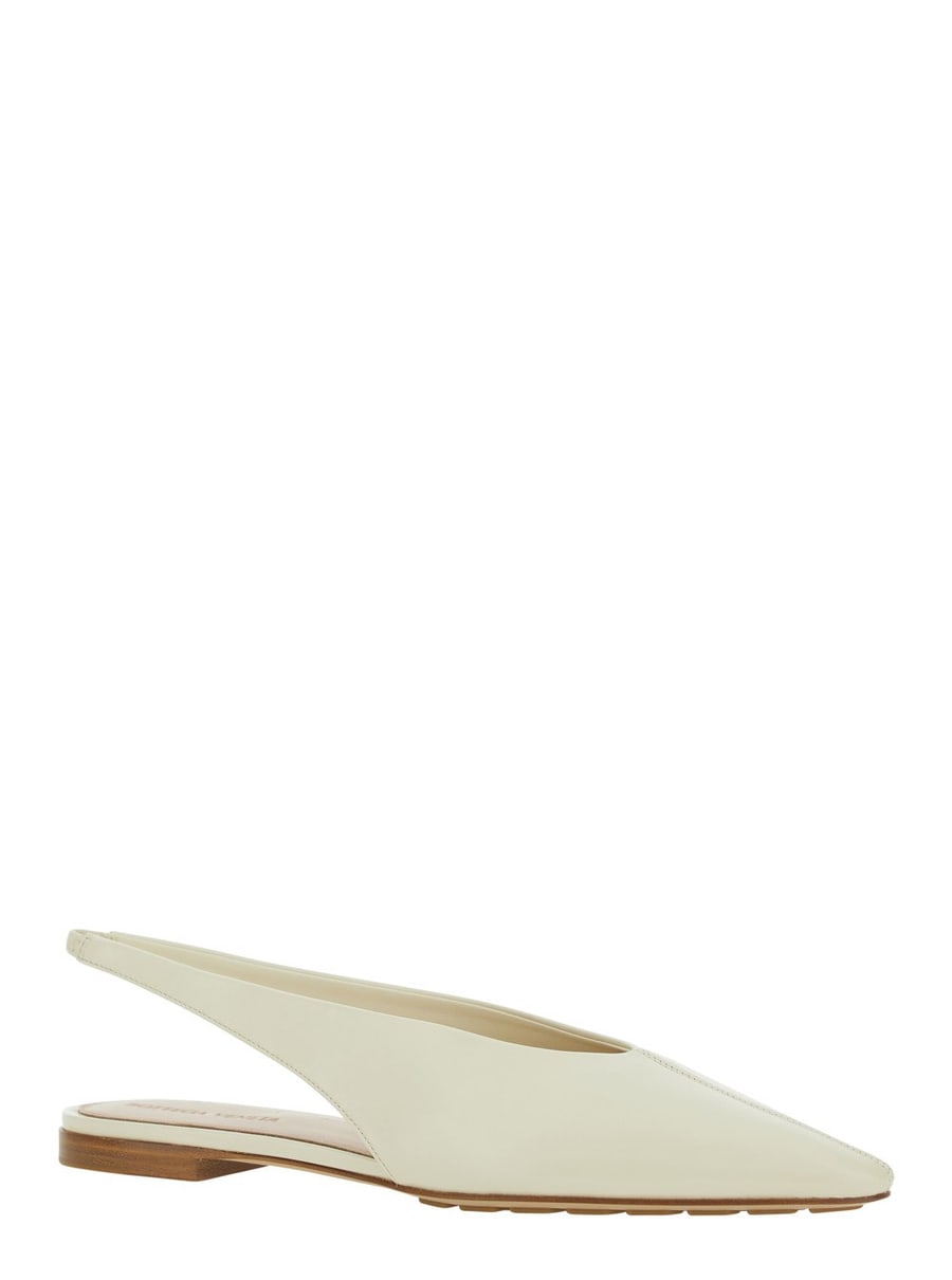 Bottega Veneta Ballerine Slingback 'Sofia' con Retro Elasticizzato in Pelle Bianche Donna, view 2