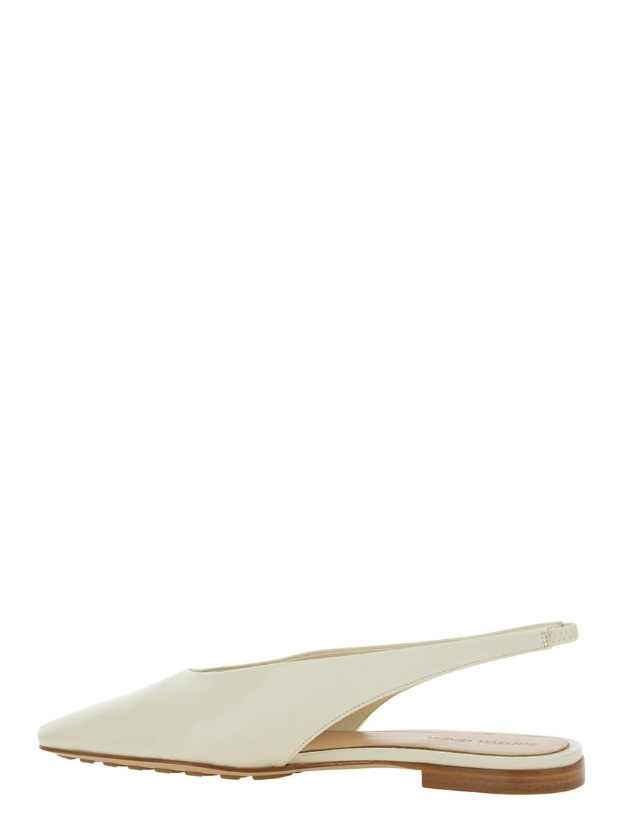 Bottega Veneta Ballerine Slingback 'Sofia' con Retro Elasticizzato in Pelle Bianche Donna, view 3