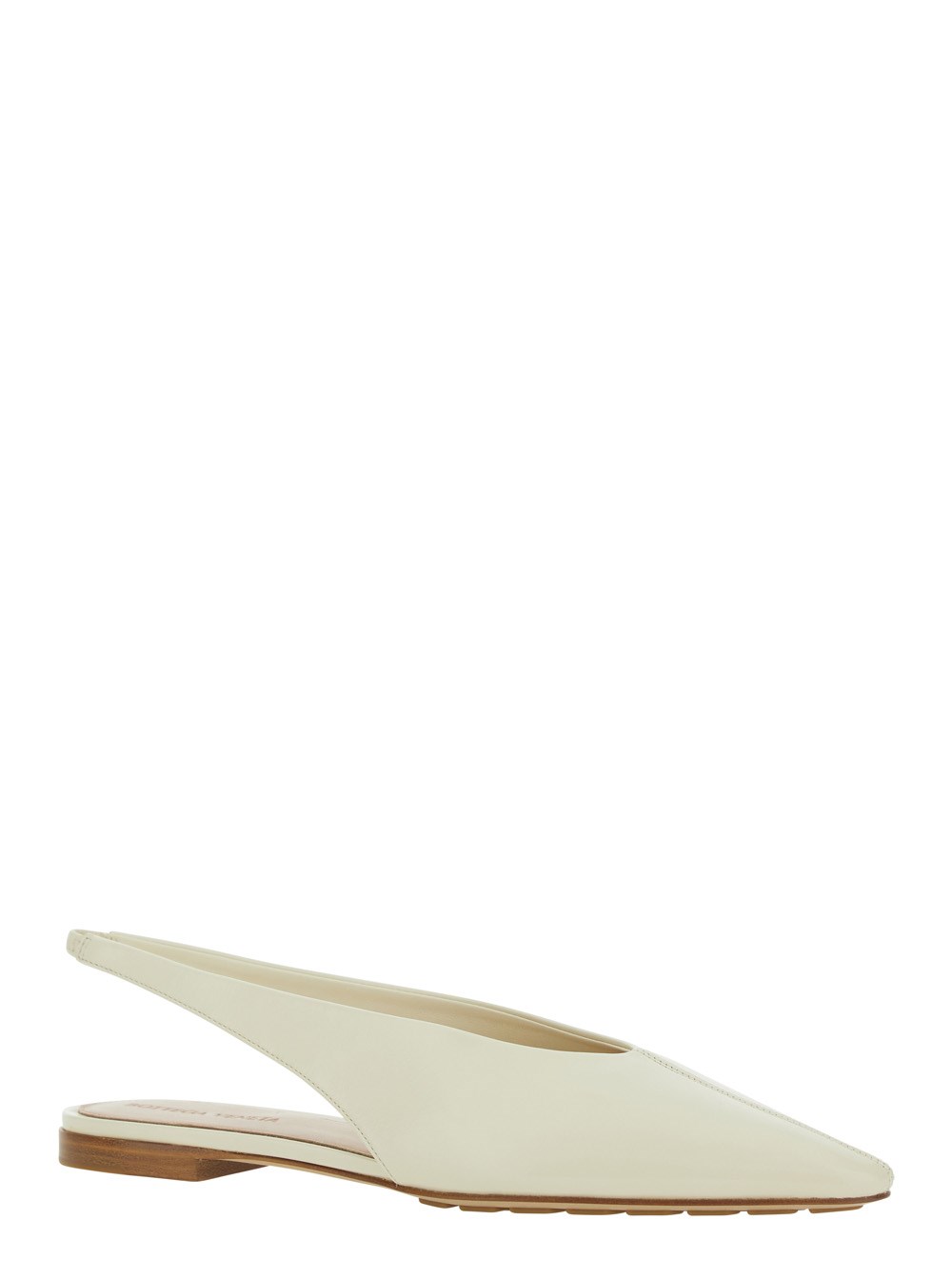 Bottega Veneta Ballerine Slingback 'Sofia' con Retro Elasticizzato in Pelle Bianche Donna, view 2