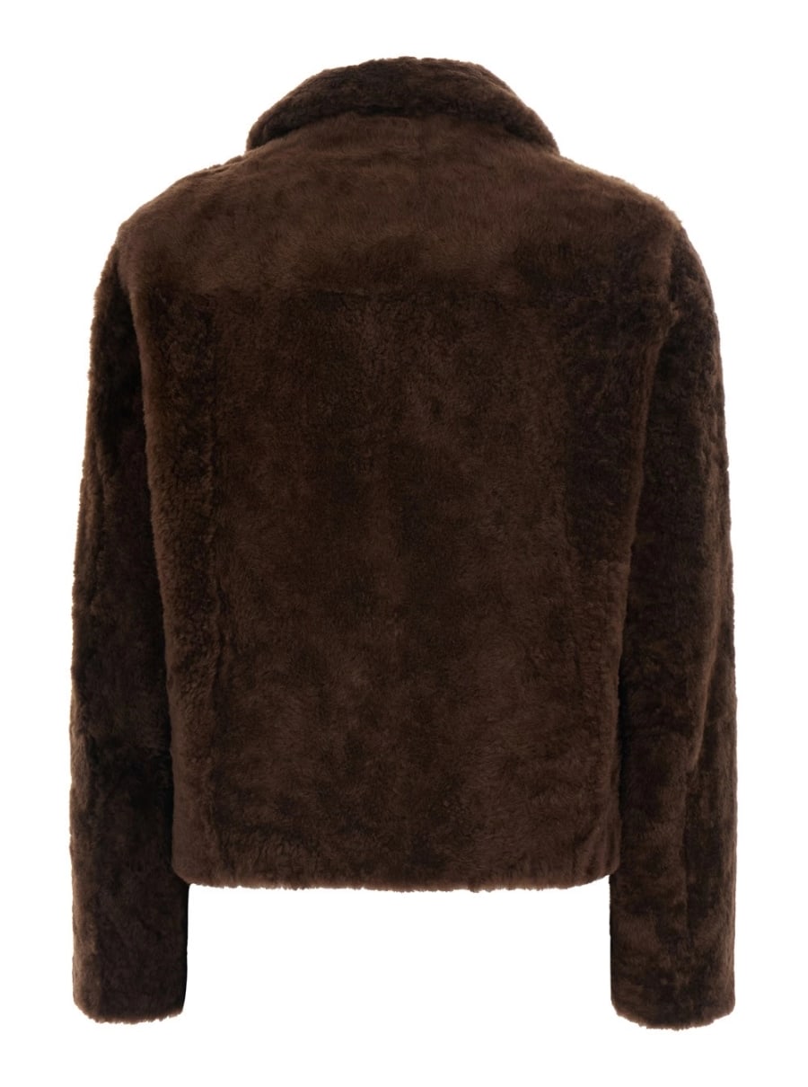 Brunello Cucinelli CROPPED DOUBLE BREASTED SHEARLING, view 2