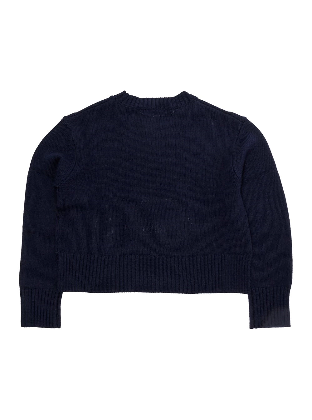Max&co kids Maglia con logo lettering sul lato in misto Lana Blu Bambina, view 2
