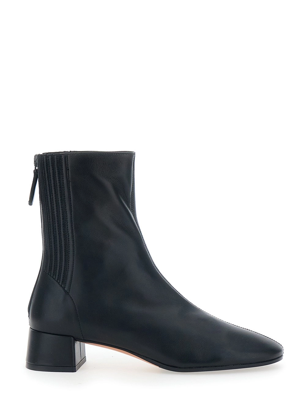 Aquazzura Stivaletti alla Caviglia 'SAINT HONORE' con chiusura con zip sul retro in Pelle neri Donna