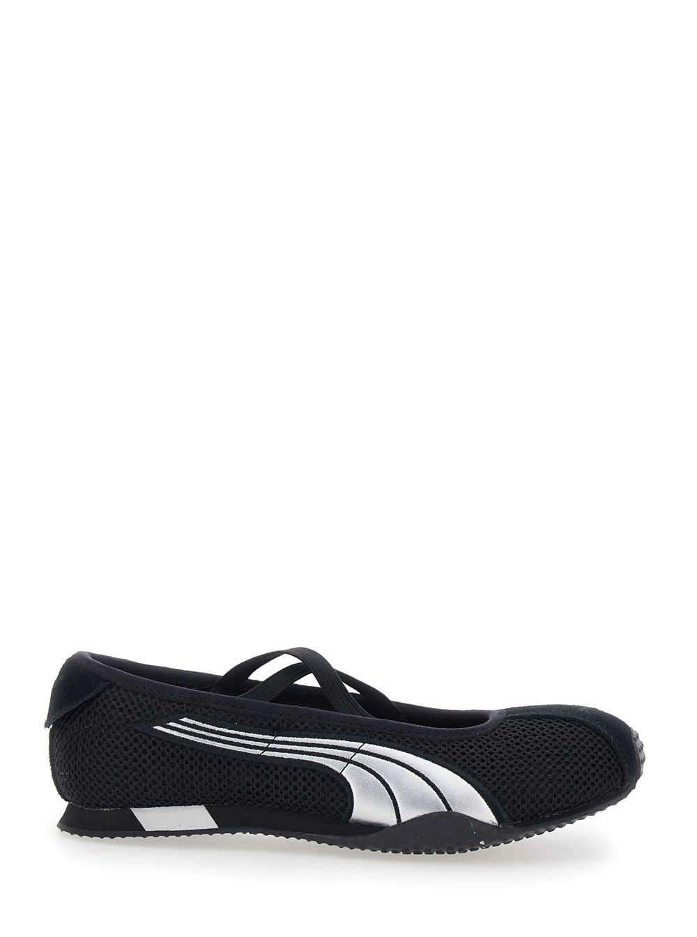 Puma Ballerine 'H Street' con Logo sul Fronte e sul Lato e Inserti in Rete in Tessuto Tecnico Nere Donna
