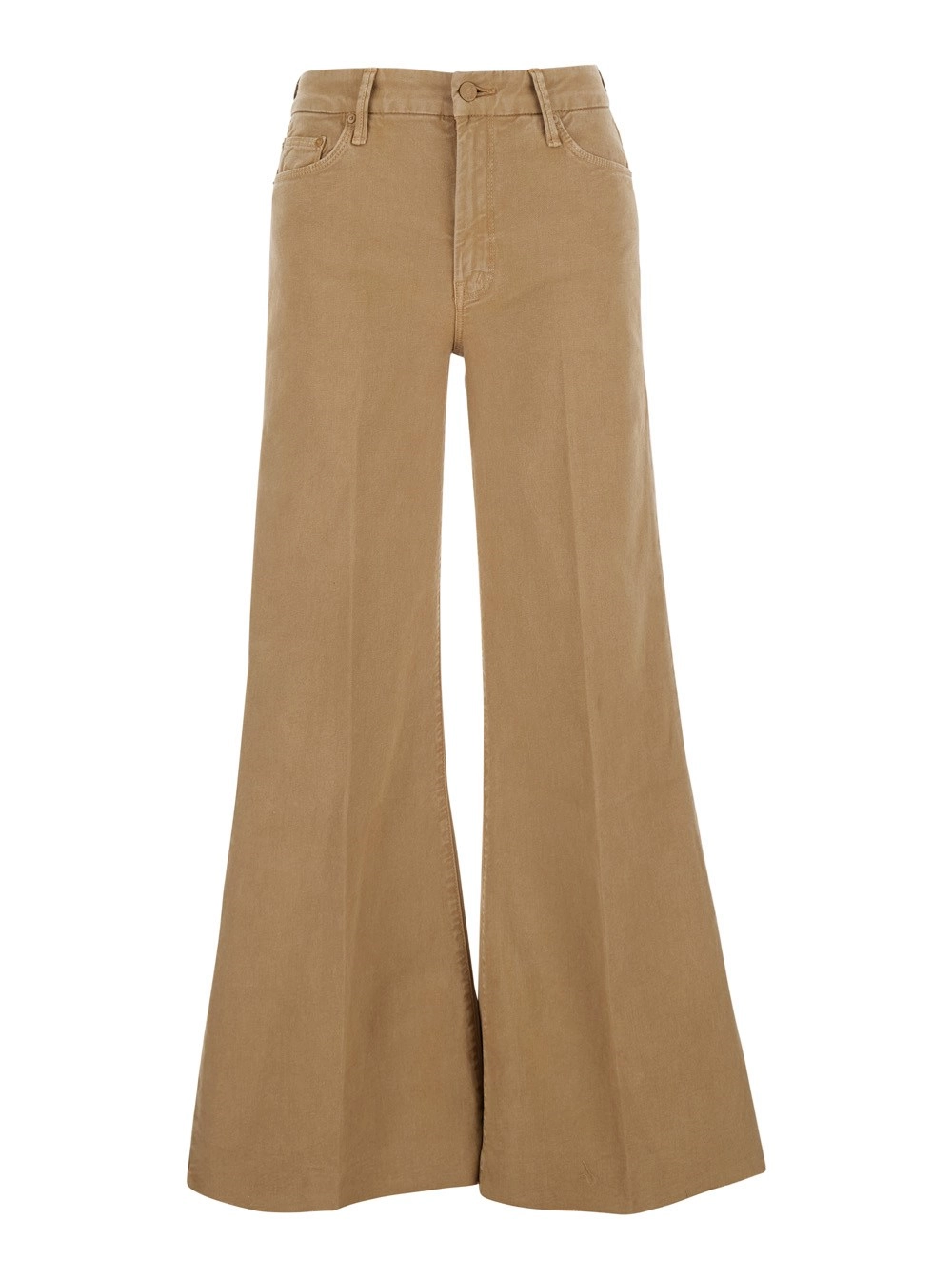 Mother Jeans 'THE ROLLER FRAY' con design a cinque tasche in Cotone Marrone Donna