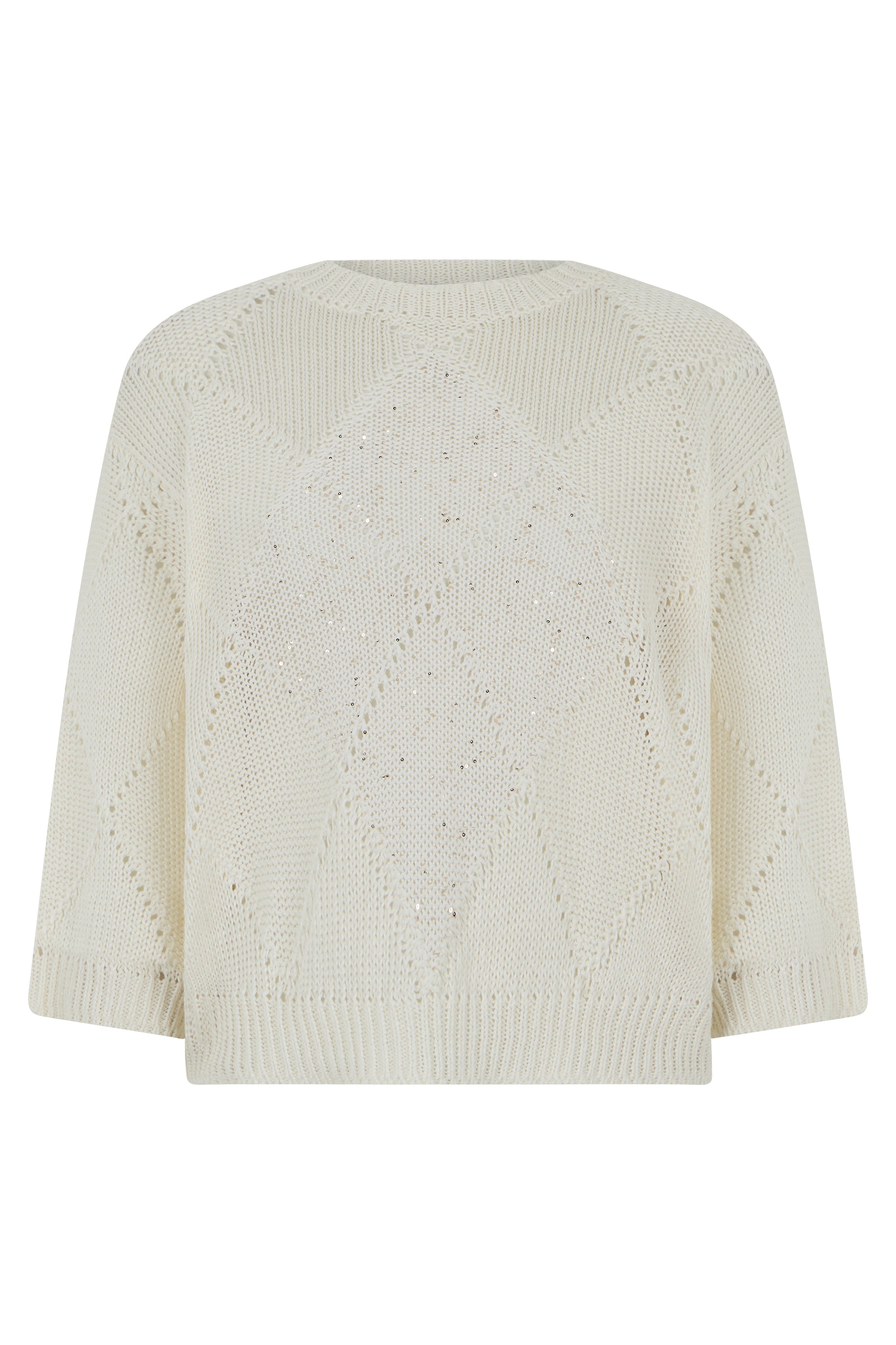 Peserico Maglione in misto lino e cotone con palliettes
