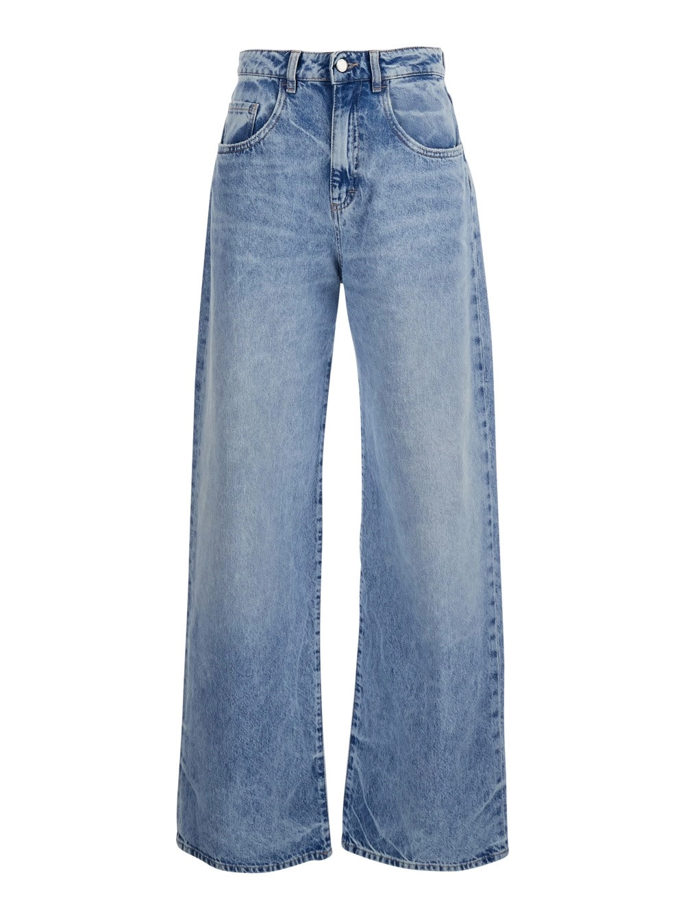 Icon denim Jeans 'WOMAN JEANS' con cinque tasche in Blu in Cotone Organico Donna