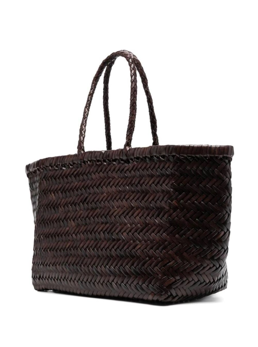 Dragon diffusion Borsa a Mano 'Bamboo Triple Jump Small' con Design a Tre Salti in Pelle Marrone Donna, view 2