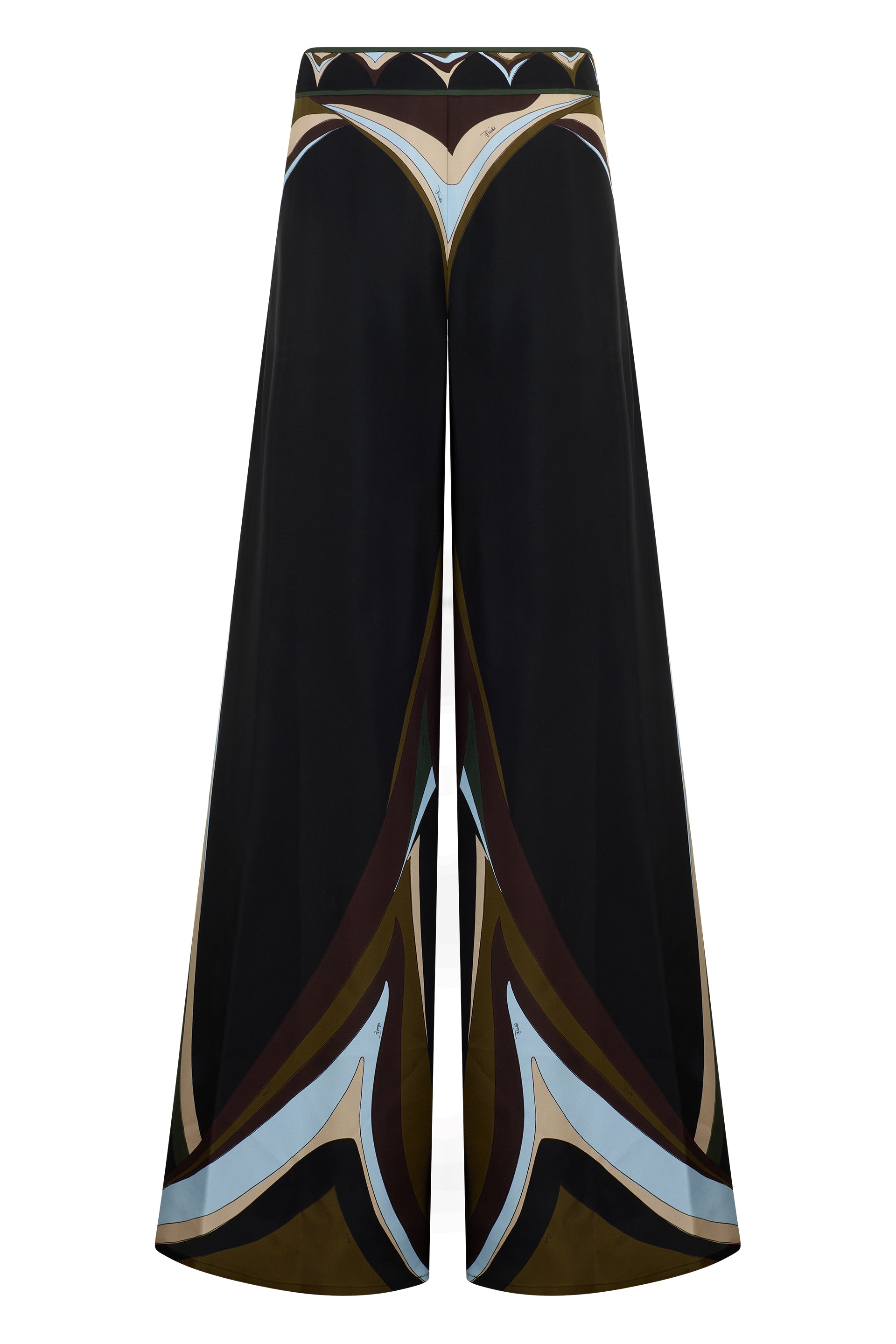 PUCCI Pantaloni a palazzo in seta stampata