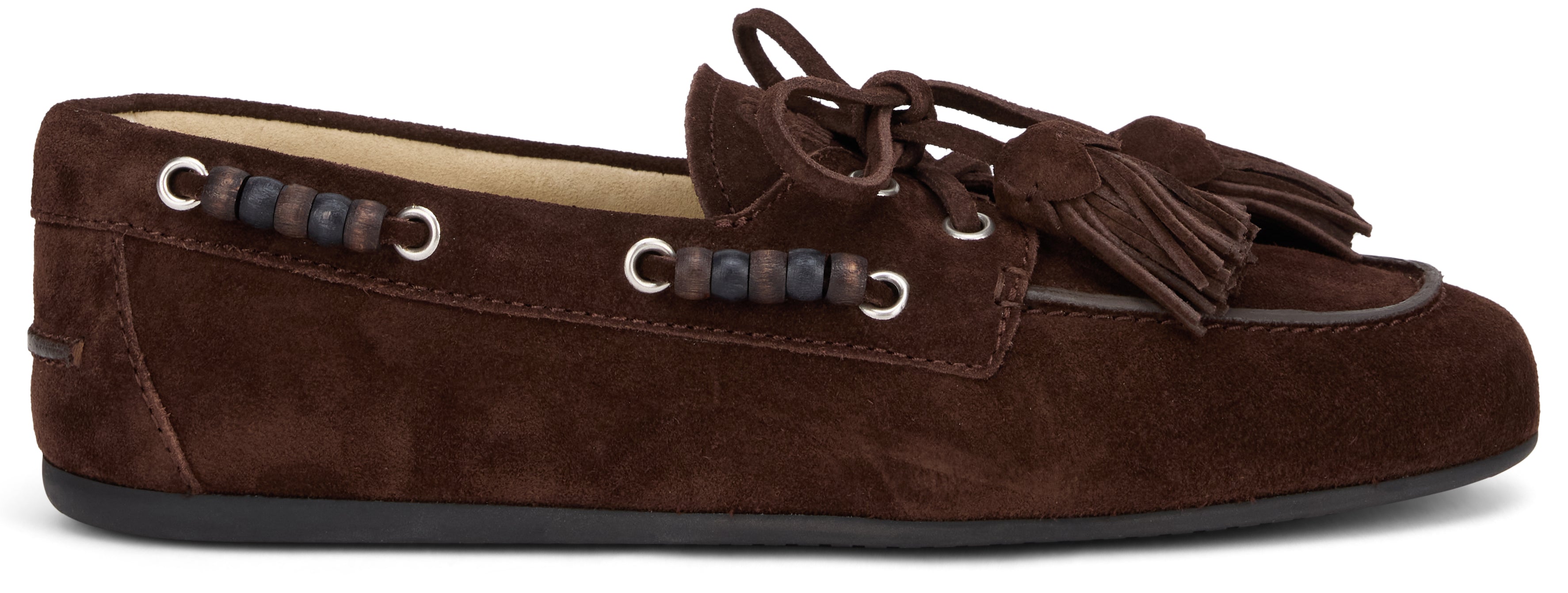 Miu Miu Mocassino con nappina in suede