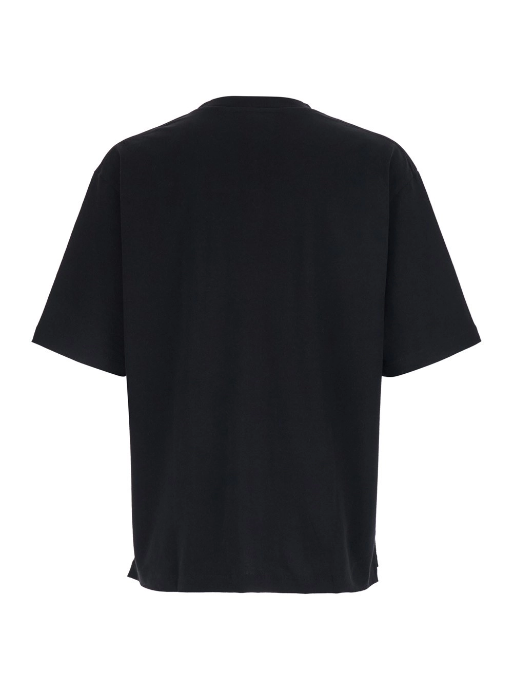 Dsquared2 T-Shirt con Maxi Logo sul Fronte in Cotone Nera Uomo, view 2
