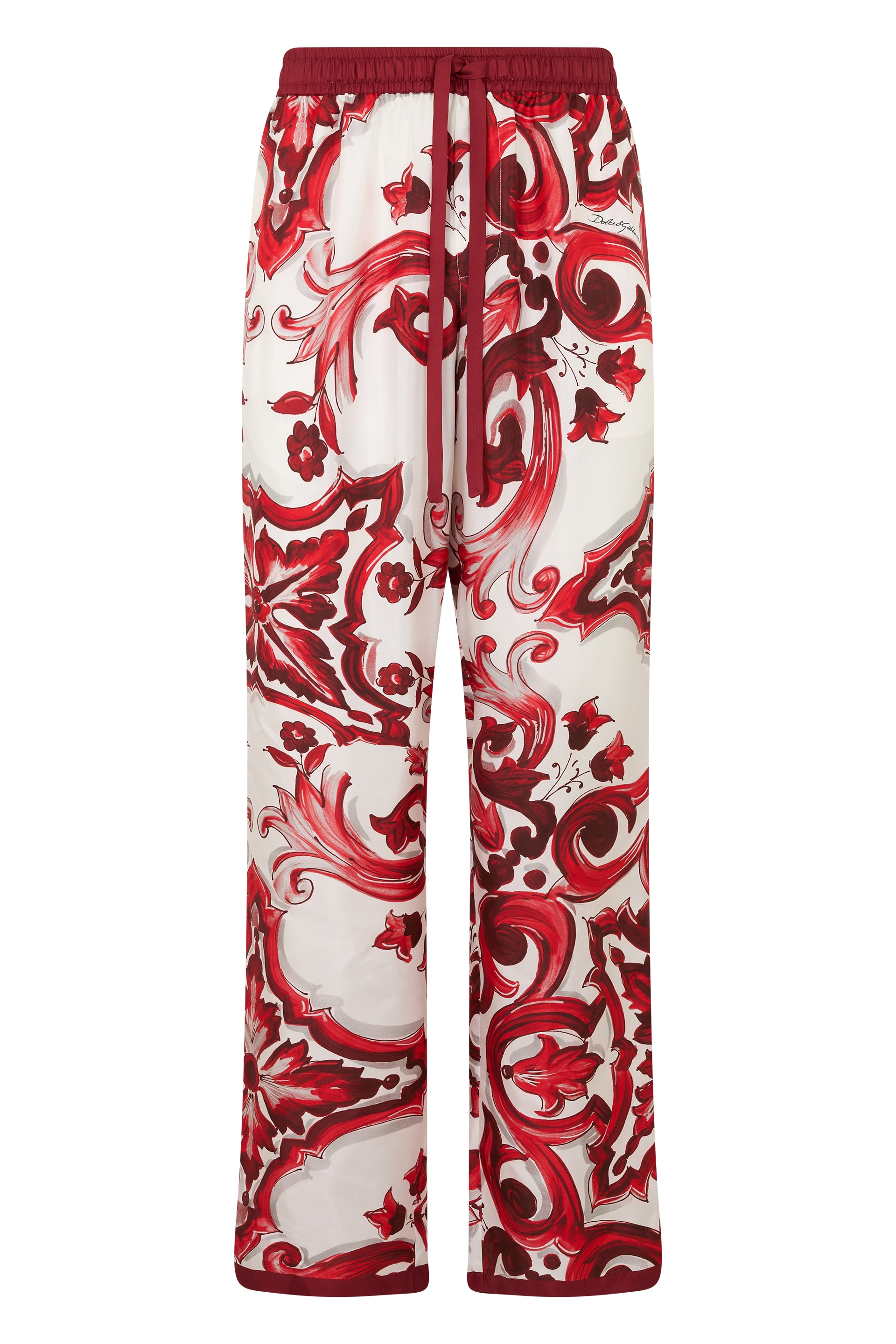 Dolce & Gabbana Pantaloni in seta stampata