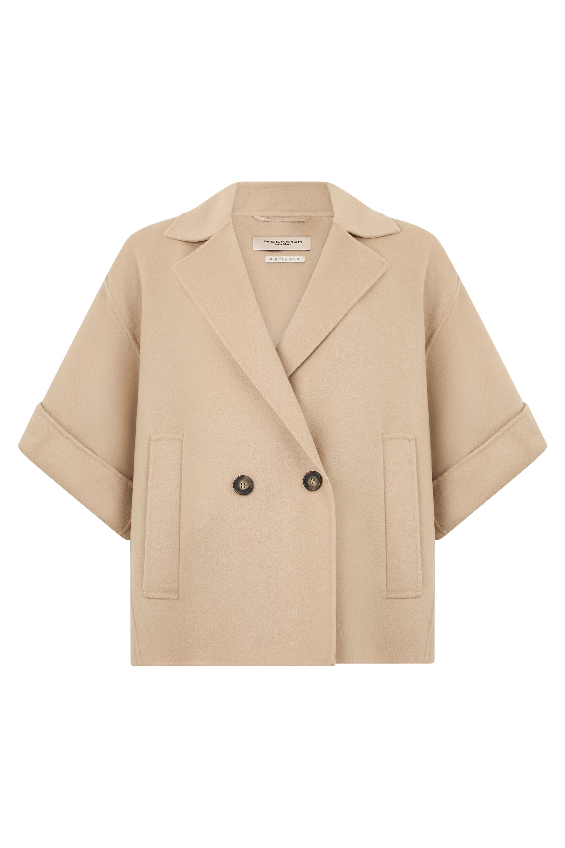 Weekend Max Mara Cappotto in lana vergine con maniche a tre quarti