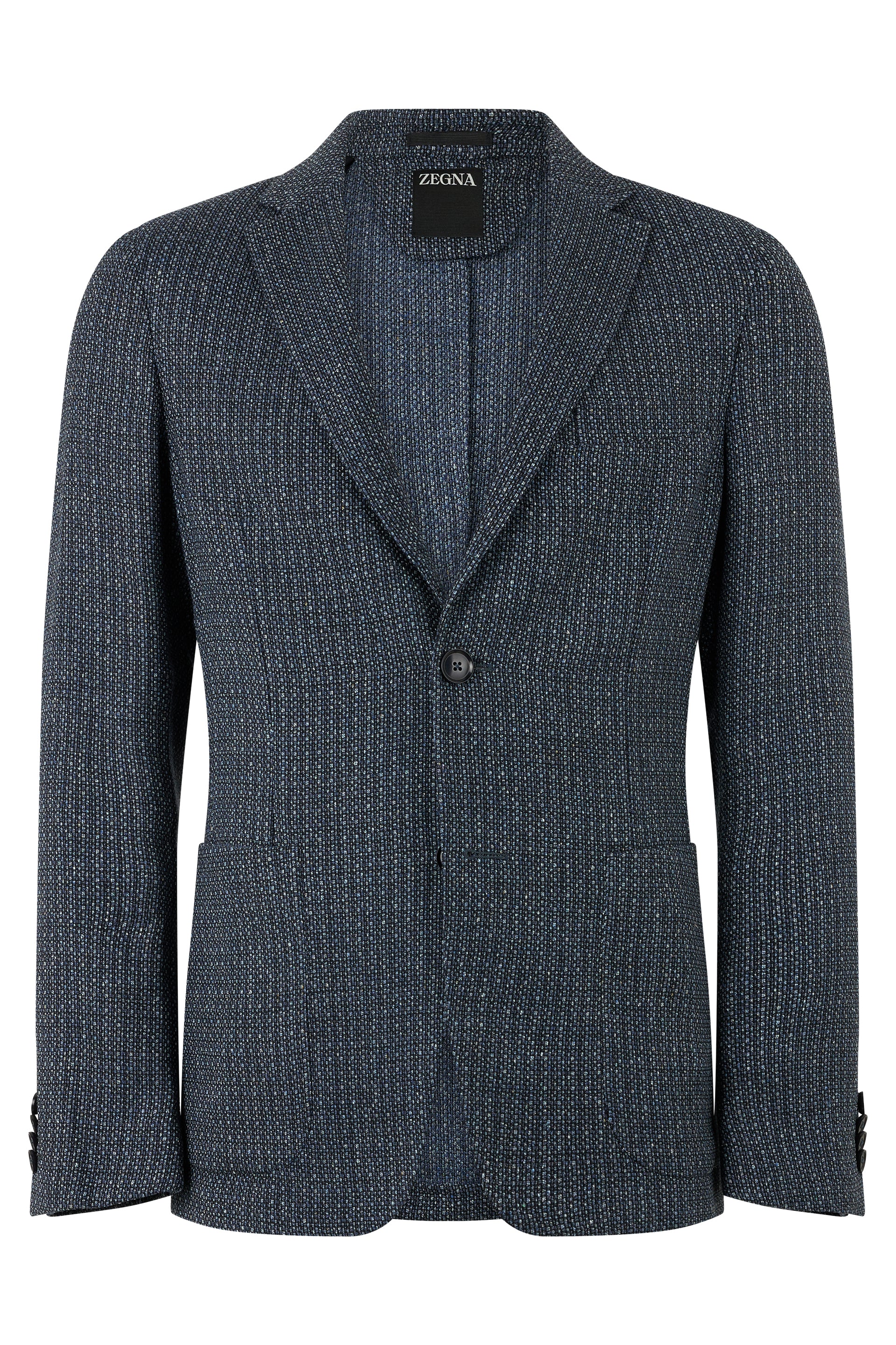 Zegna Giacca monopetto in misto cachemire e lino