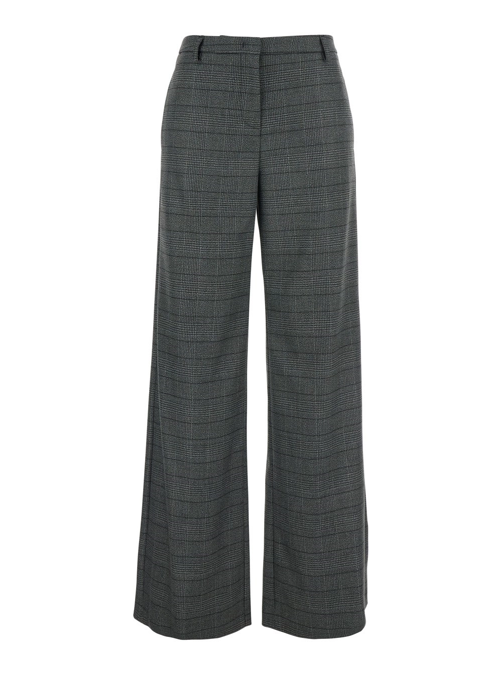 Leplain Pantaloni con Motivo a Righe in Lana Grigi Donna