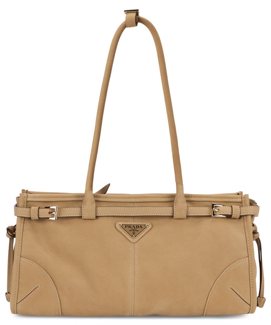 Prada Borsa elegante beige con tracolla comoda