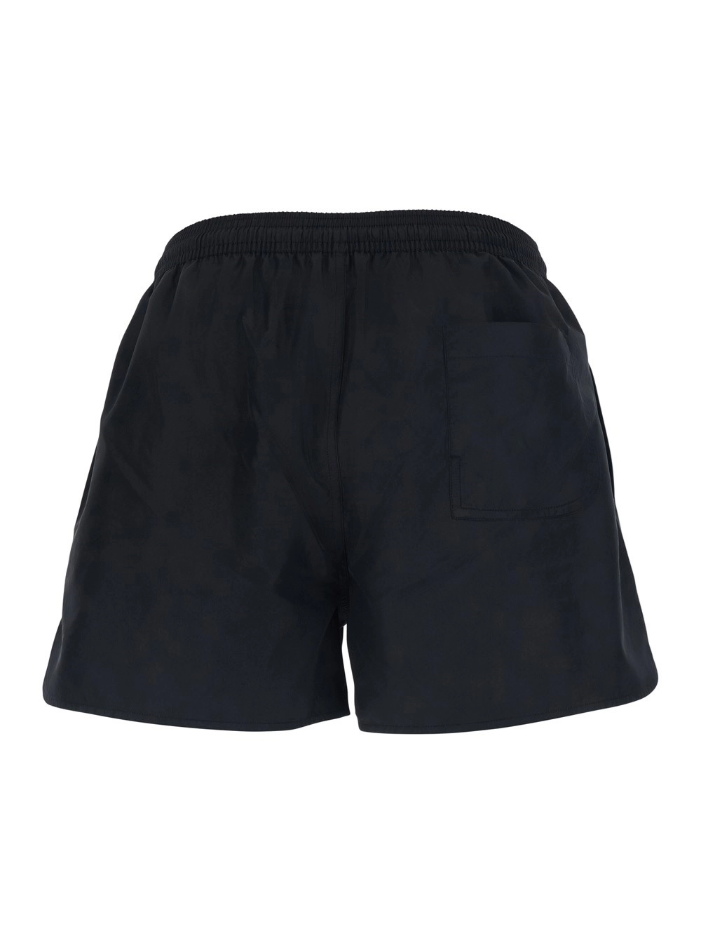 Jacquemus Costume da Bagno 'Le Short de Bain Puntini' con Ricamo Logo sul Lato e Vita Elasticizzata in Tessuto Tecnico Nero Uomo, view 2