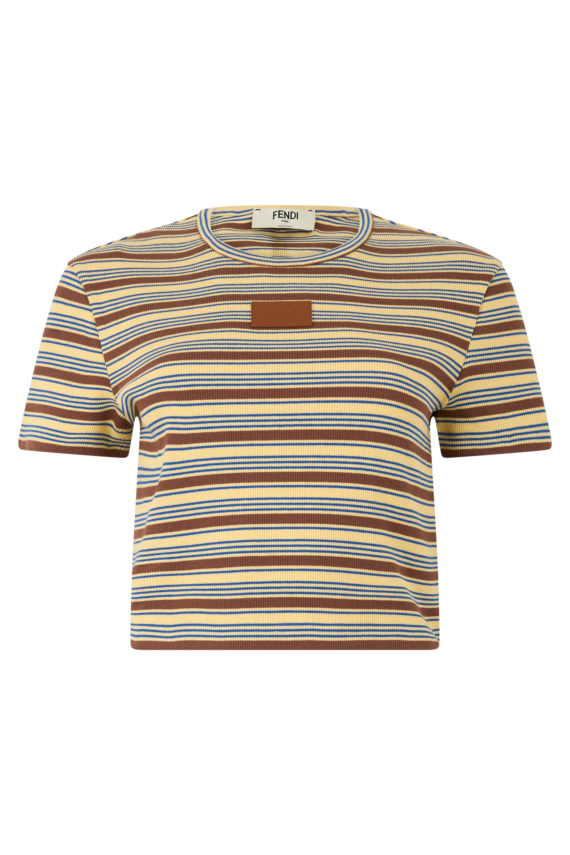 Fendi T-shirt cropped a righe